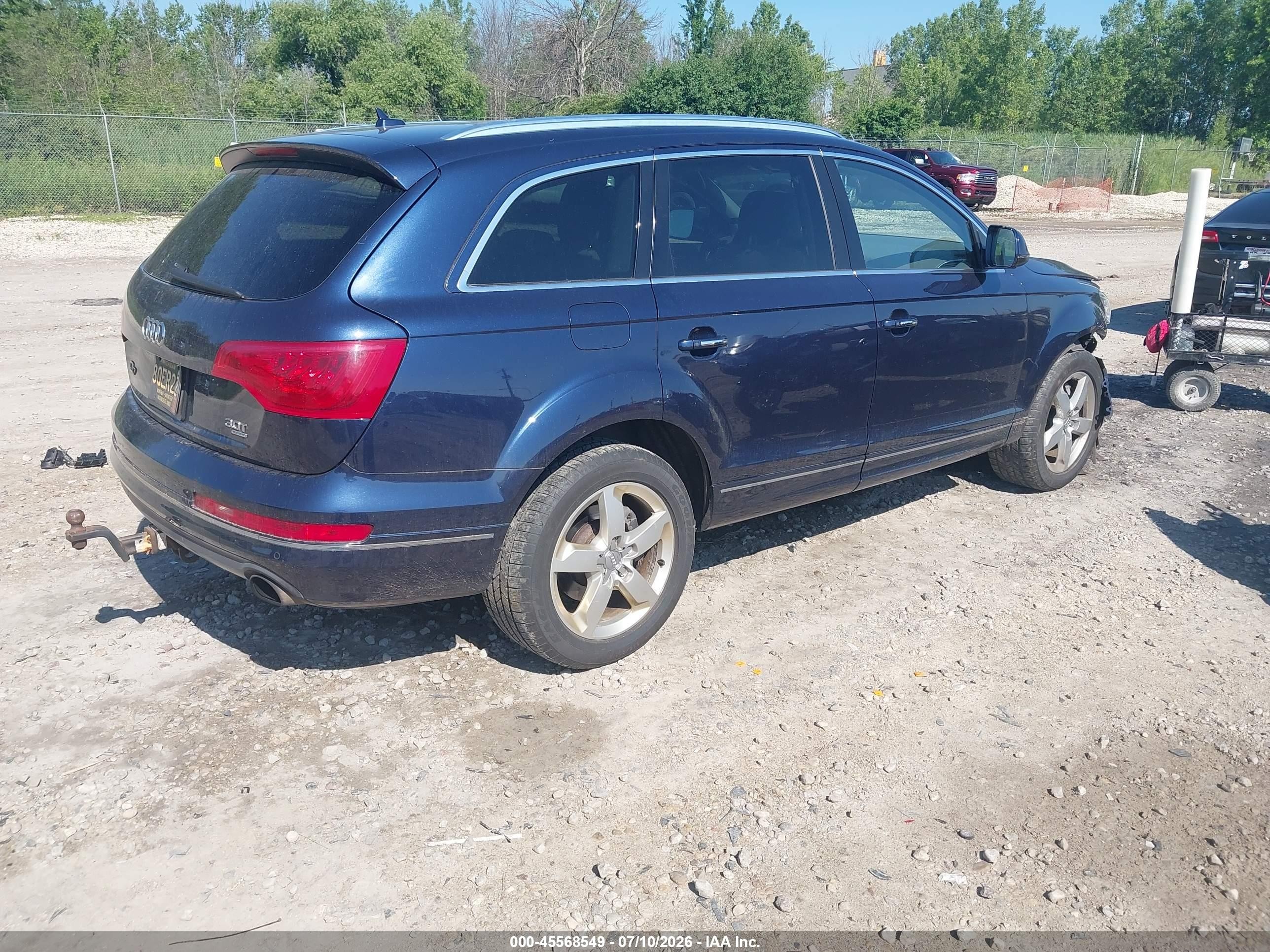 2015 Audi Q7 3.0t Premium Синий vin: WA1LGAFE9FD014234