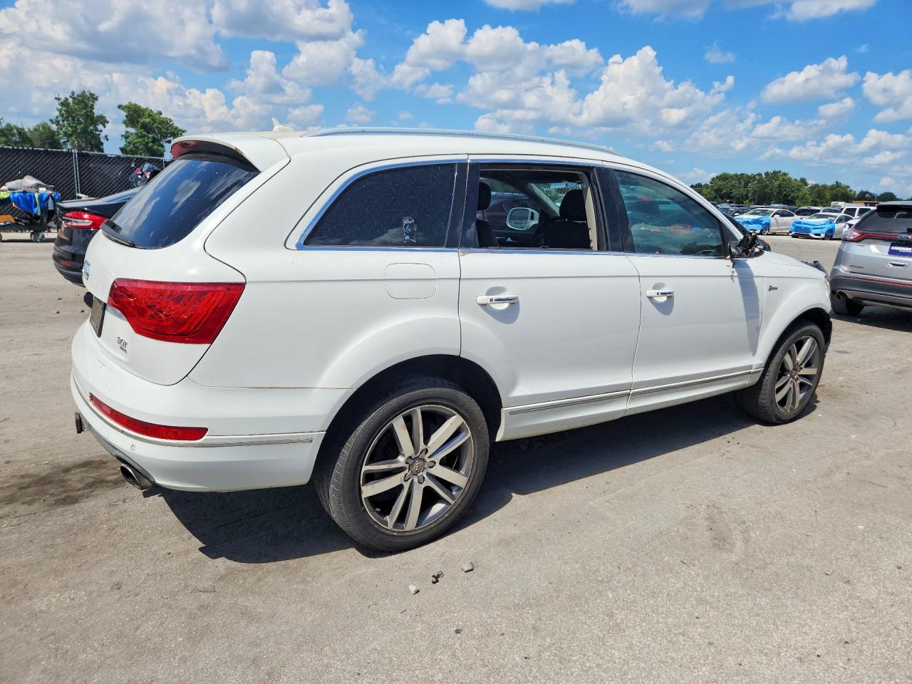 2015 Audi Q7 Premium Plus White vin: WA1LGAFE9FD014606