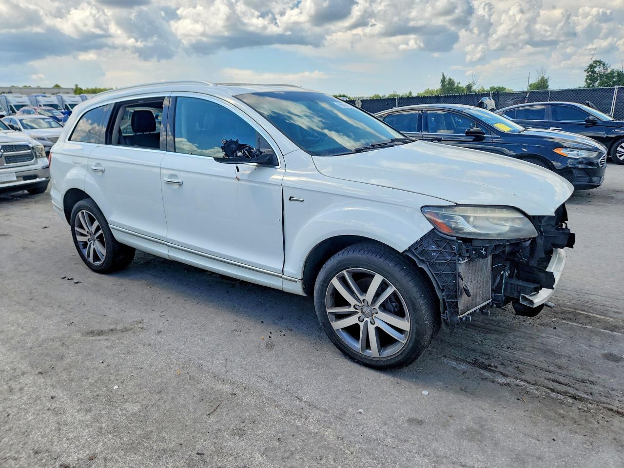 2015 Audi Q7 Premium Plus White vin: WA1LGAFE9FD014606