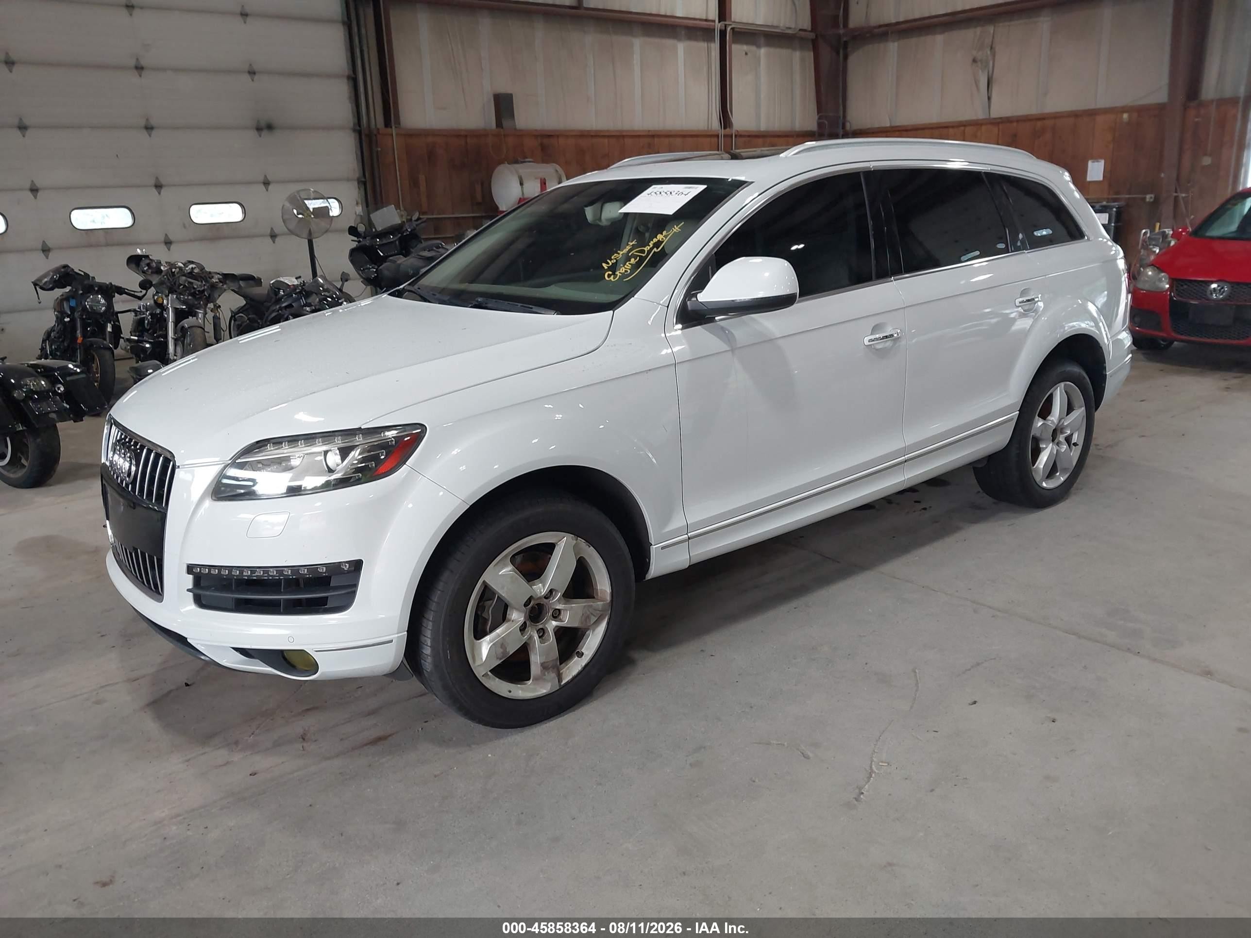 2014 Audi Q7 3.0t Premium White vin: WA1LGAFEXED009266