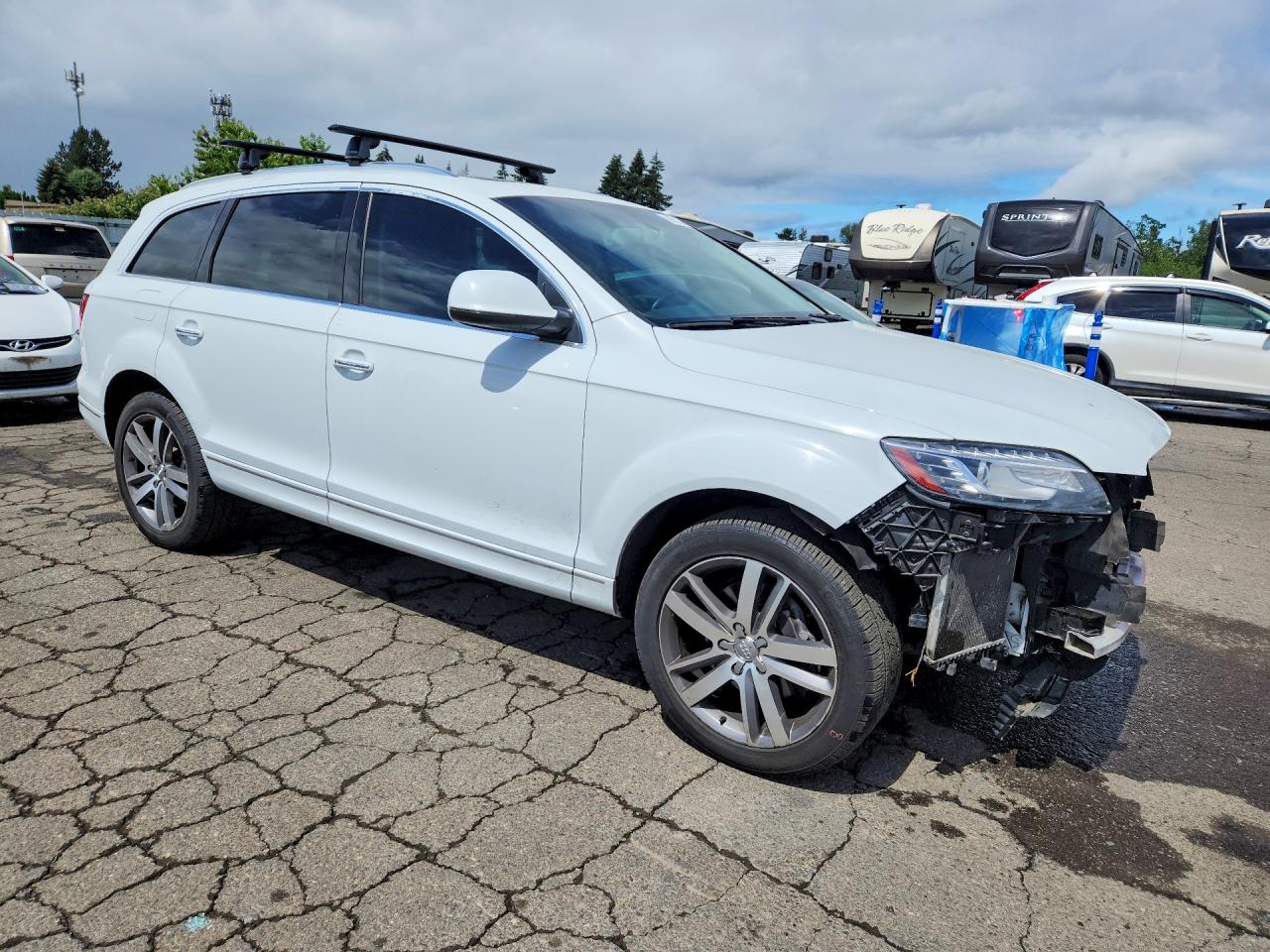 2015 Audi Q7 Premium Plus White vin: WA1LGAFEXFD006241
