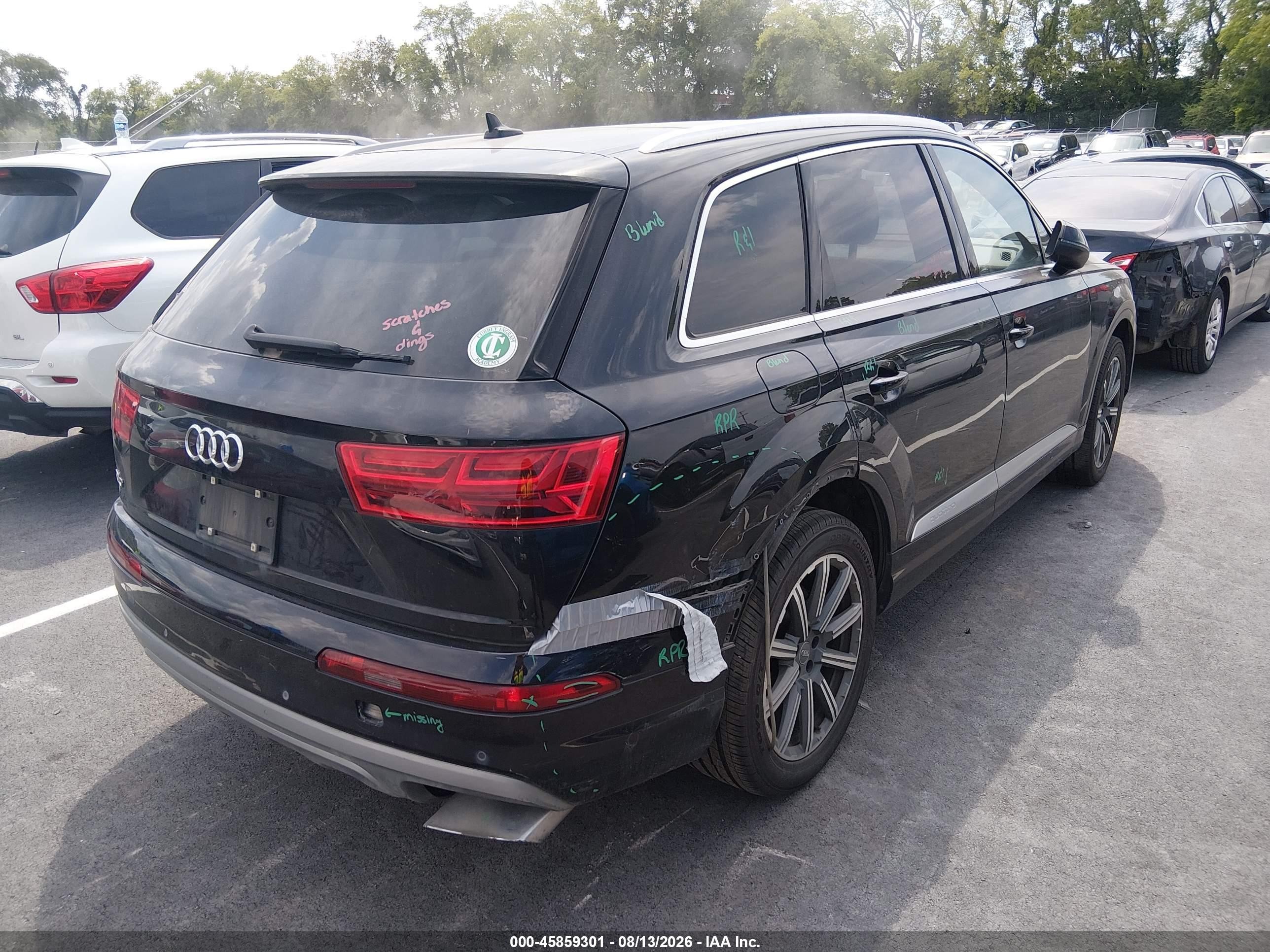 2019 Audi Q7 45 Premium/45 Se Premium Black vin: WA1LHAF77KD026052