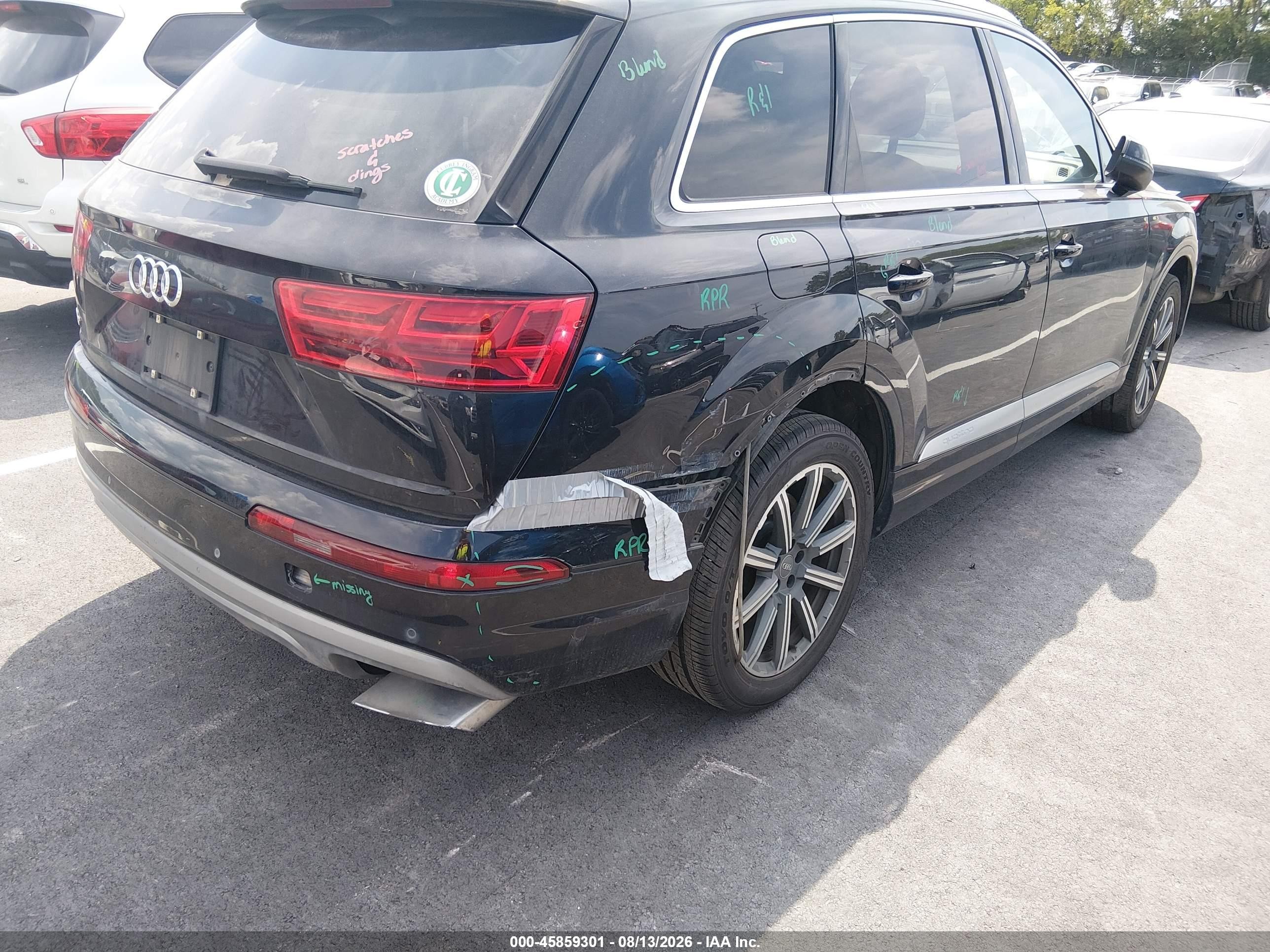 2019 Audi Q7 45 Premium/45 Se Premium Black vin: WA1LHAF77KD026052