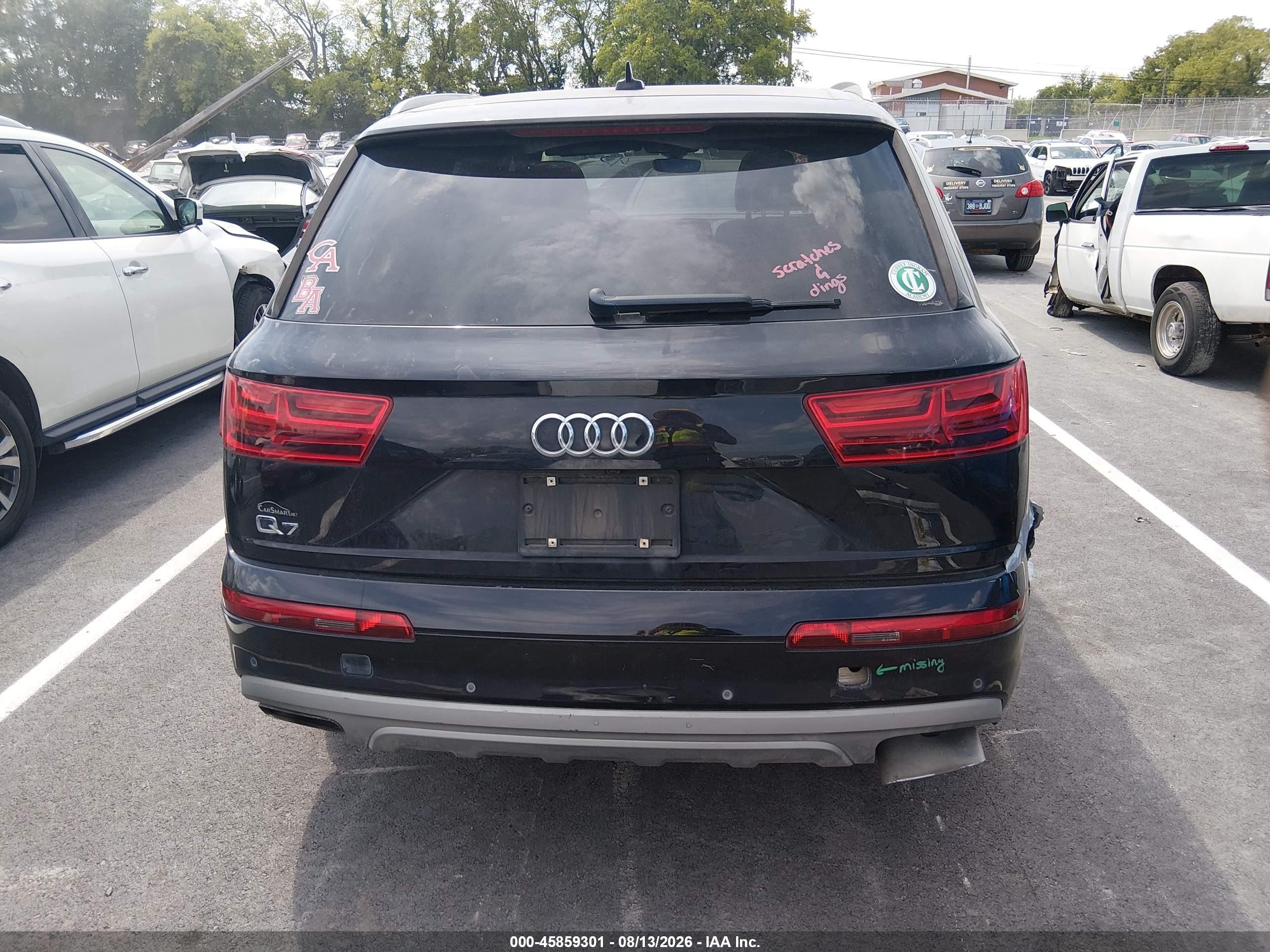 2019 Audi Q7 45 Premium/45 Se Premium Black vin: WA1LHAF77KD026052