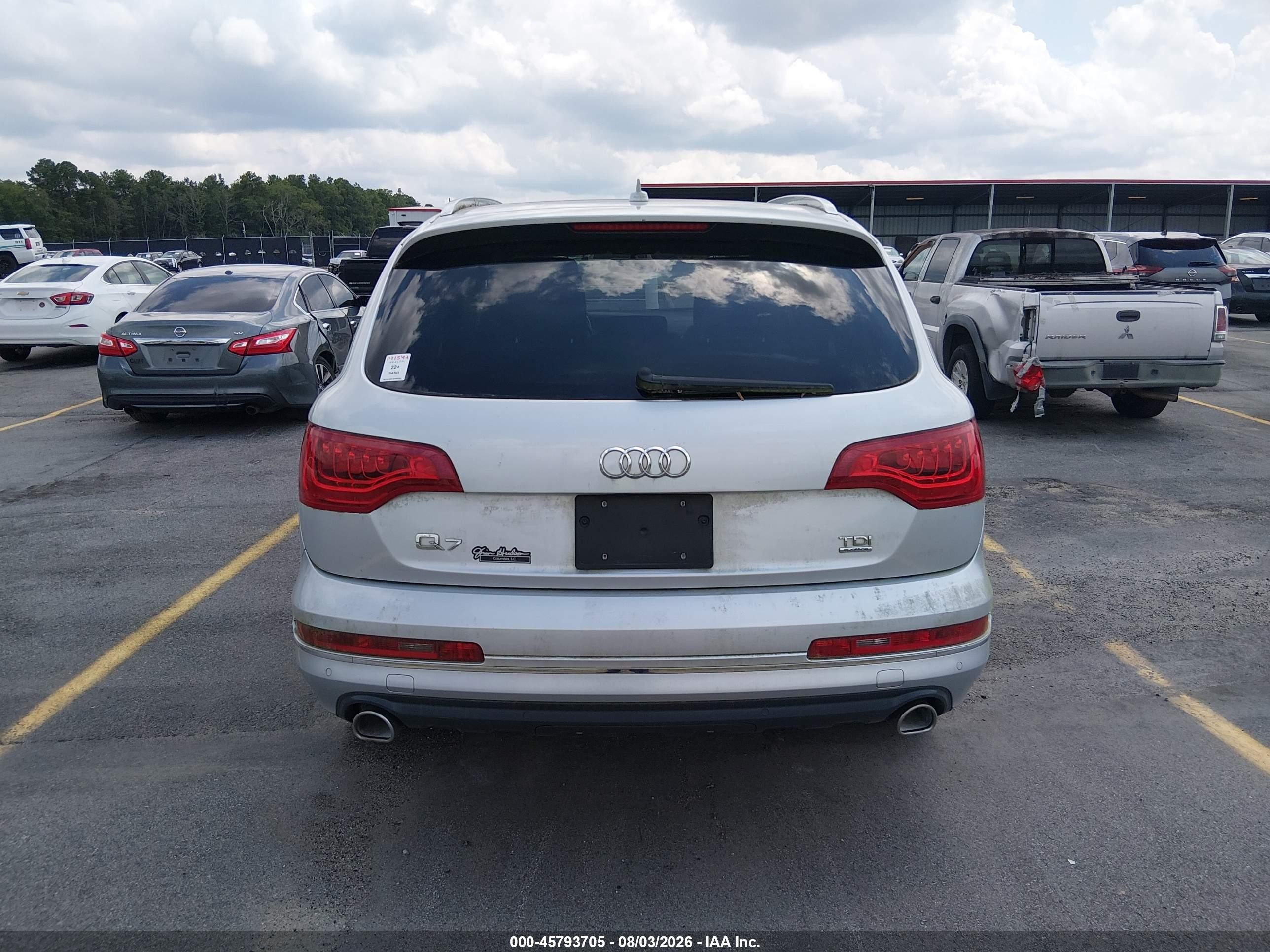 2014 Audi Q7 3.0 Tdi Premium Silver vin: WA1LMAFE0ED007034