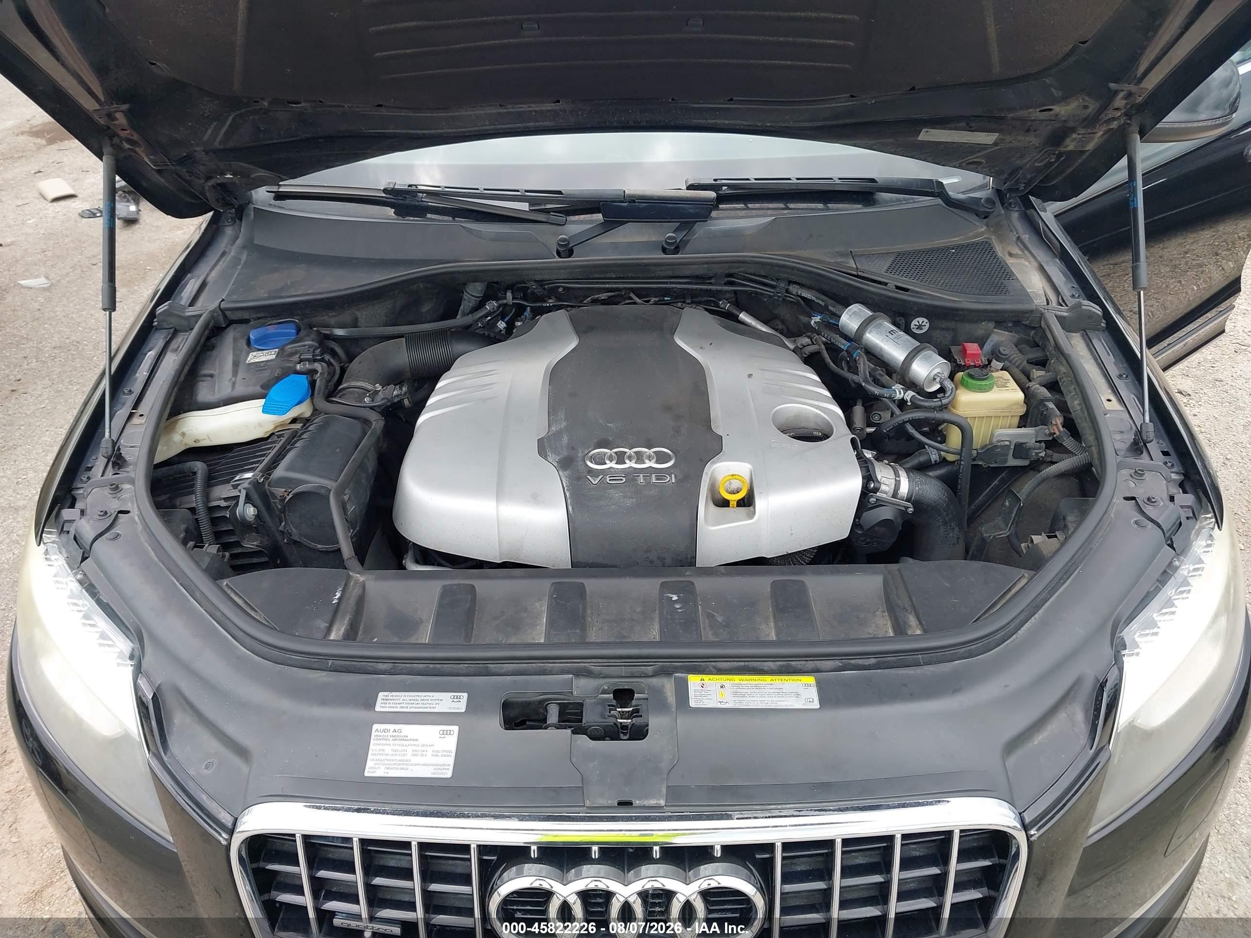2015 Audi Q7 3.0 Tdi Premium Black vin: WA1LMAFE1FD025639