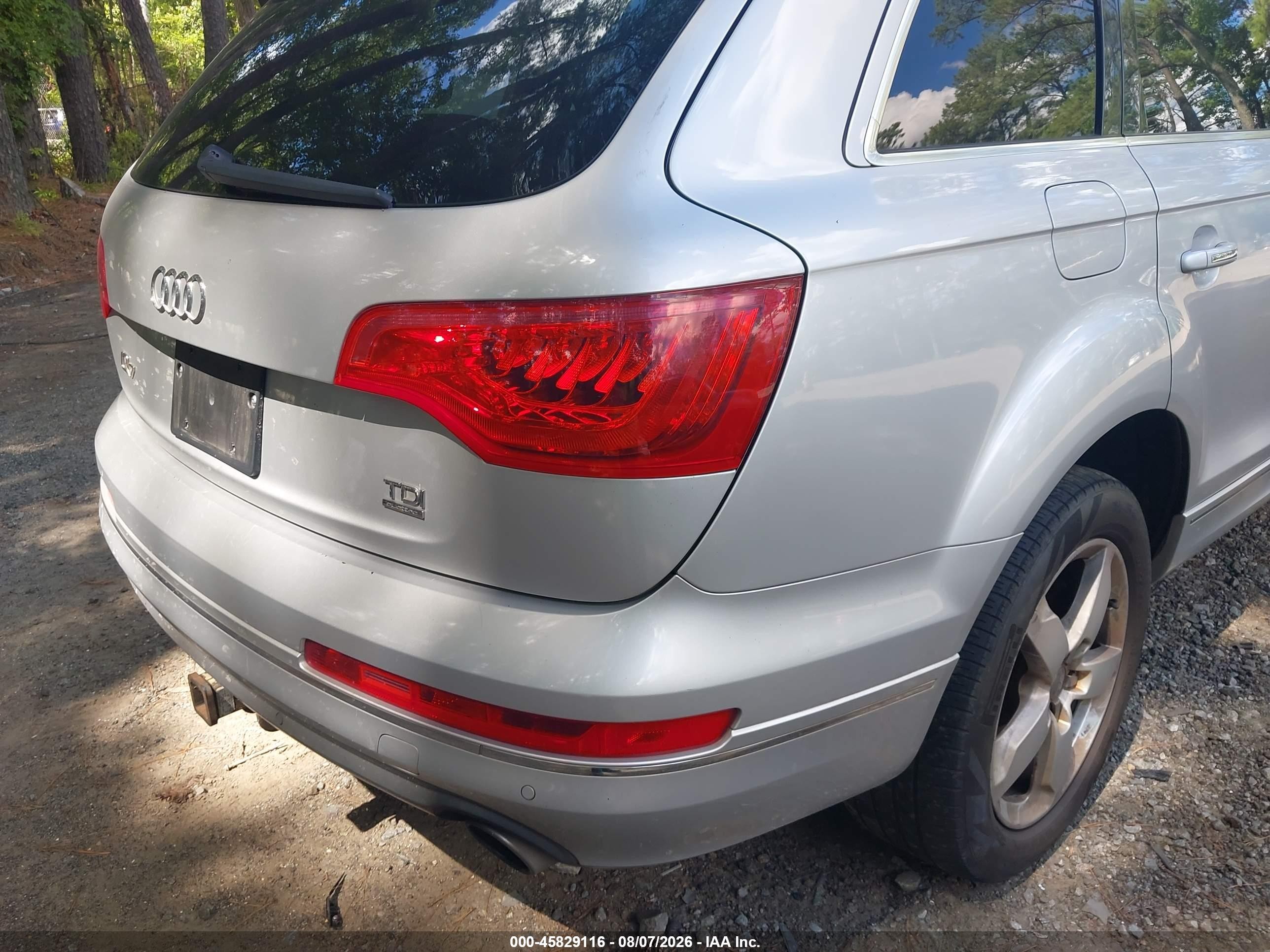 2012 Audi Q7 3.0 Tdi Premium Gray vin: WA1LMAFE2CD009459