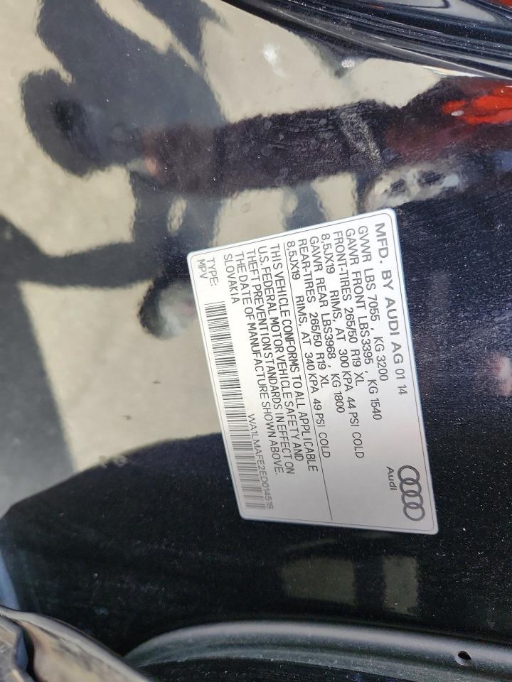 2014 Audi Q7 Premium Plus Black vin: WA1LMAFE2ED014518