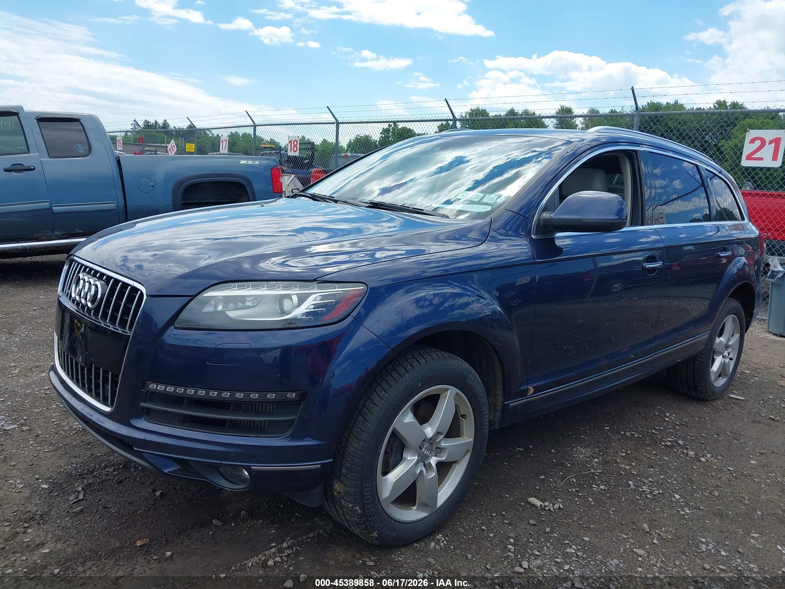 2014 Audi Q7 3.0 Tdi Premium Dark Blue vin: WA1LMAFE3ED004435