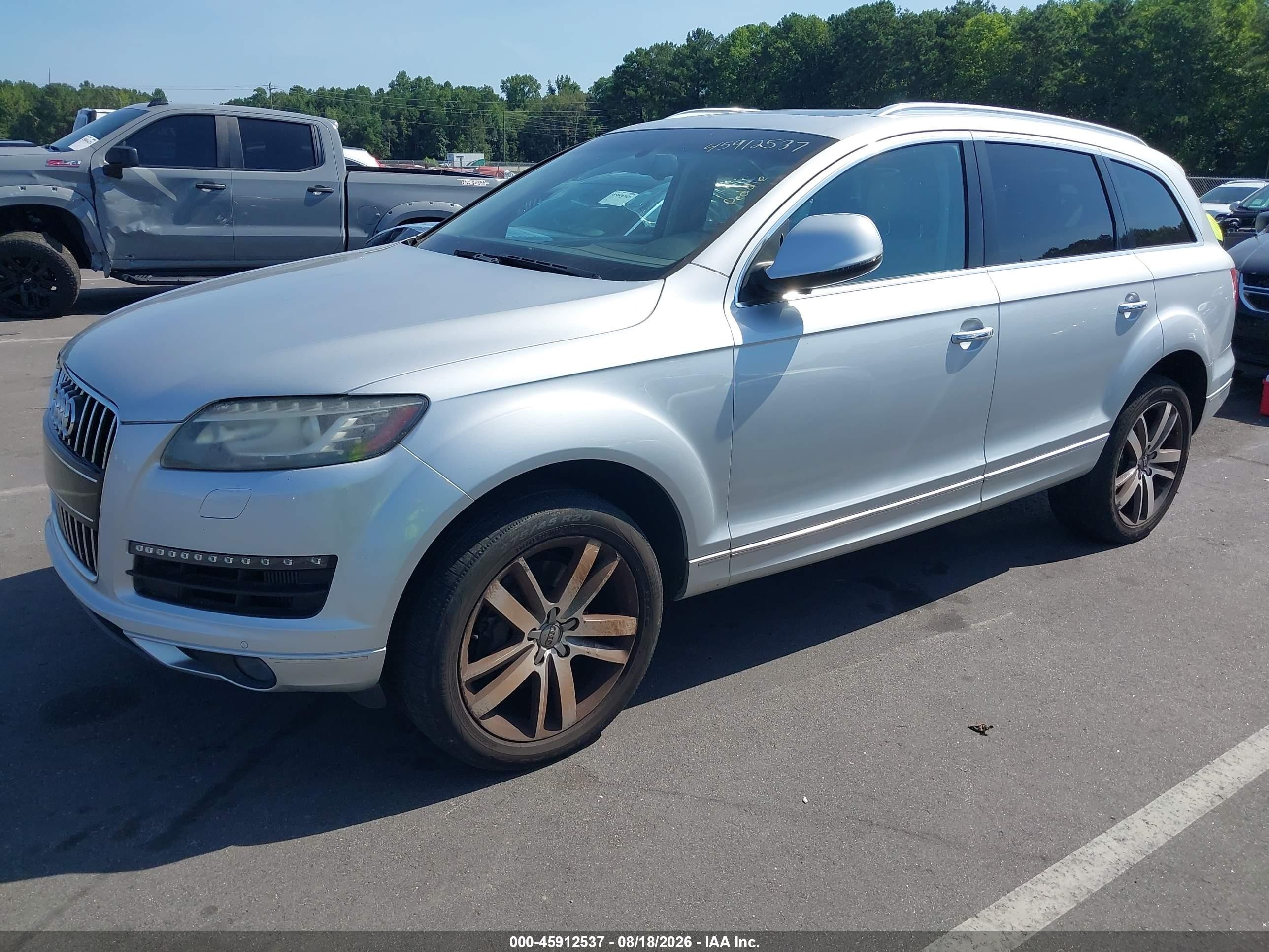 2014 Audi Q7 3.0 Tdi Premium Silver vin: WA1LMAFE4ED001897