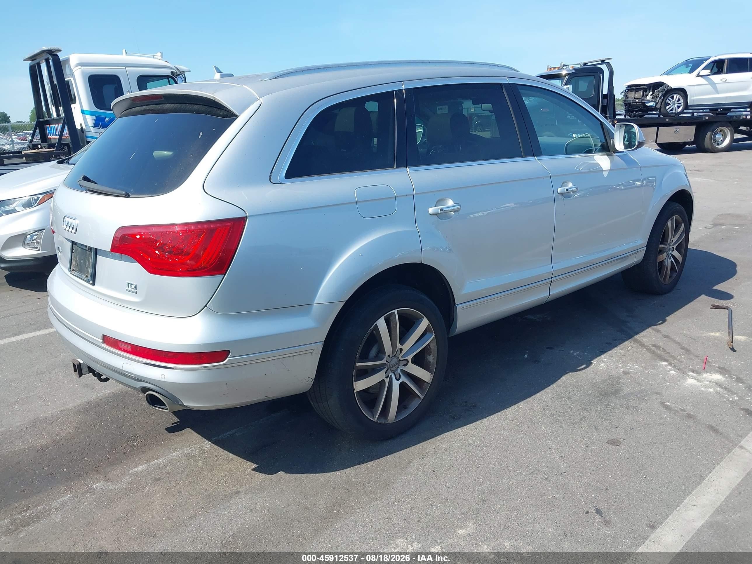 2014 Audi Q7 3.0 Tdi Premium Silver vin: WA1LMAFE4ED001897