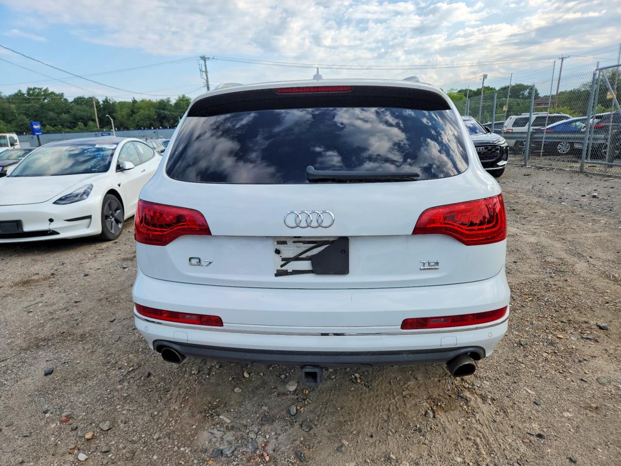2014 Audi Q7 Premium Plus White vin: WA1LMAFE6ED012612