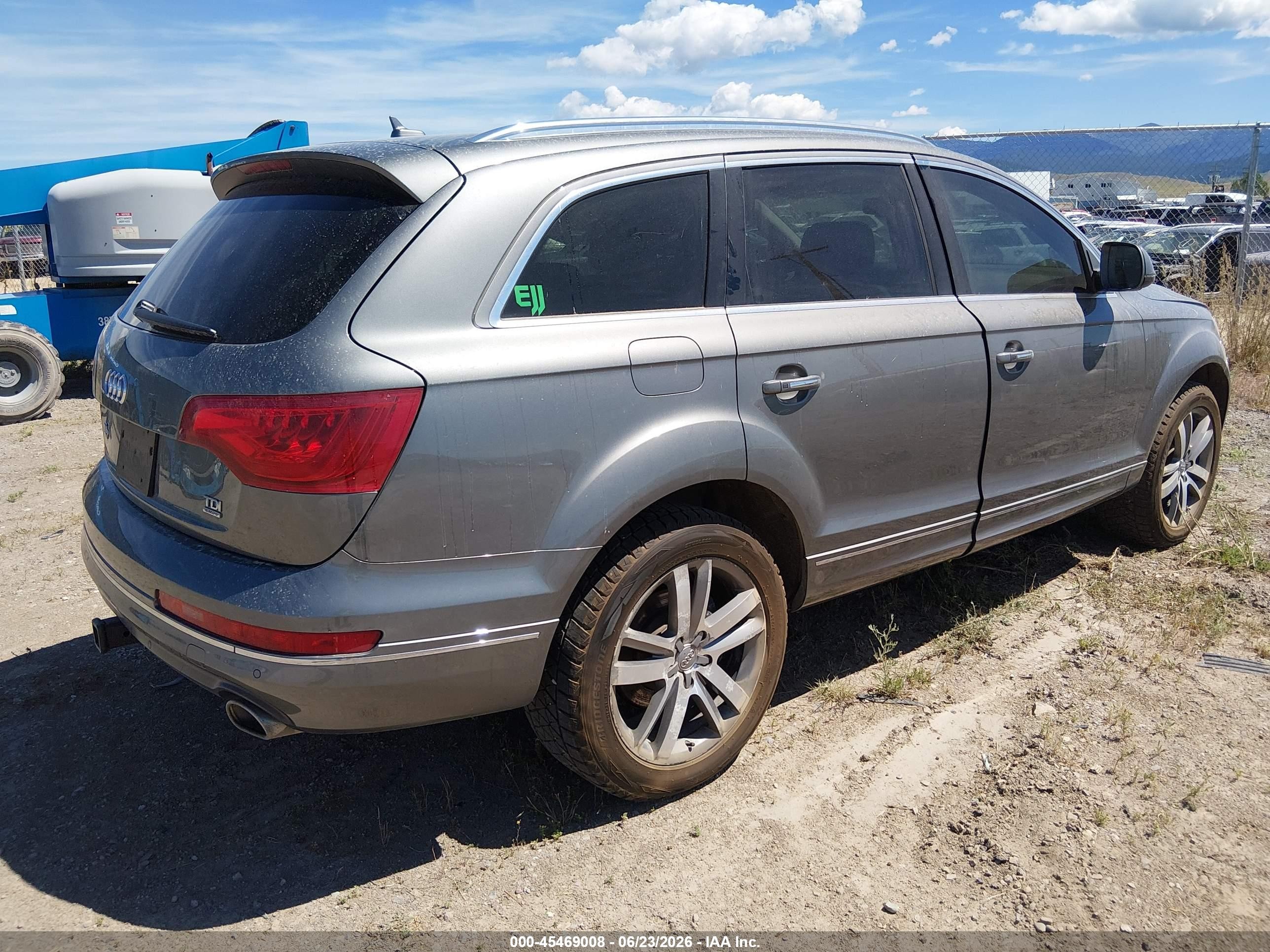 2014 Audi Q7 3.0 Tdi Premium Gray vin: WA1LMAFE7ED018628