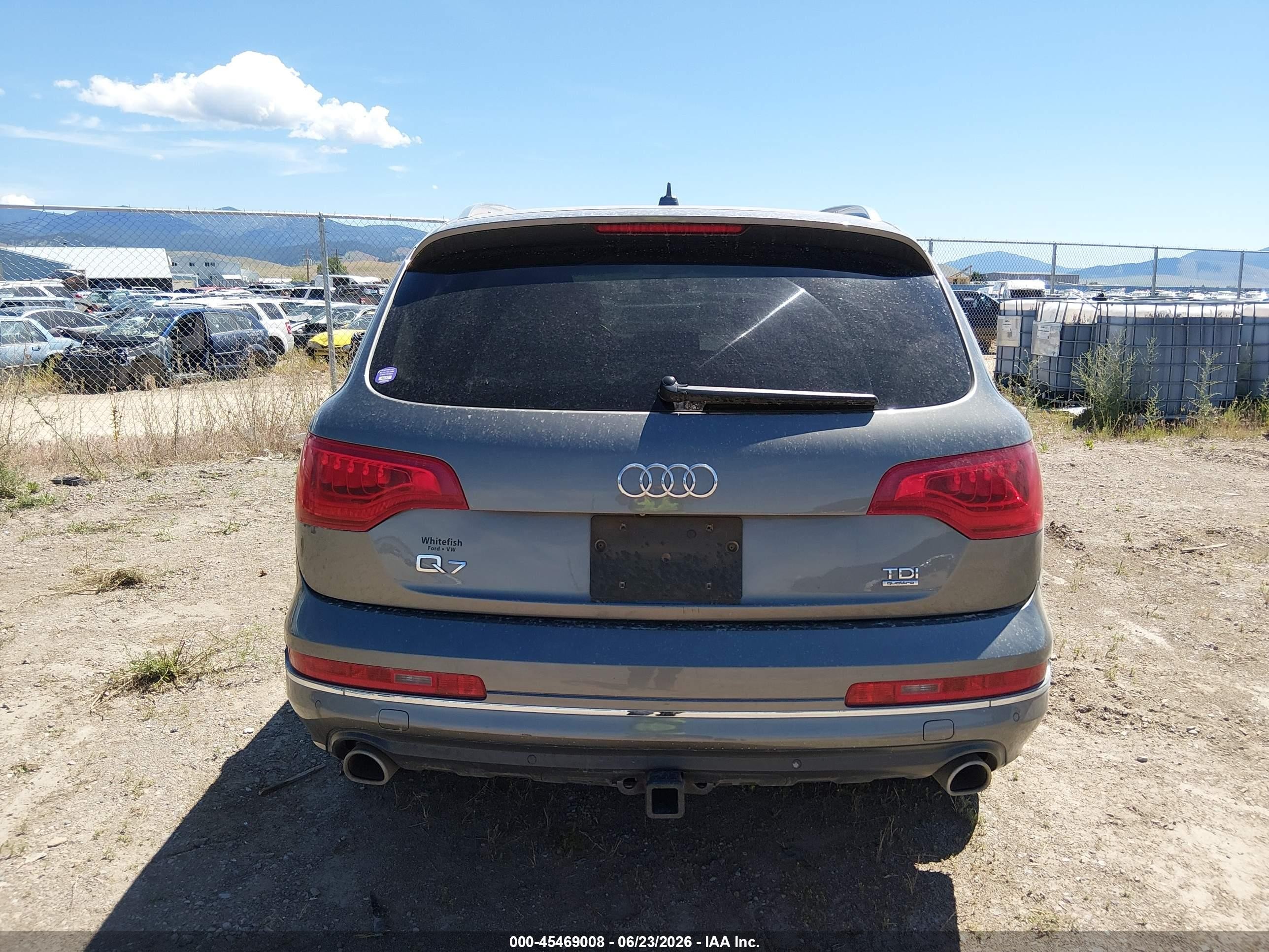 2014 Audi Q7 3.0 Tdi Premium Gray vin: WA1LMAFE7ED018628