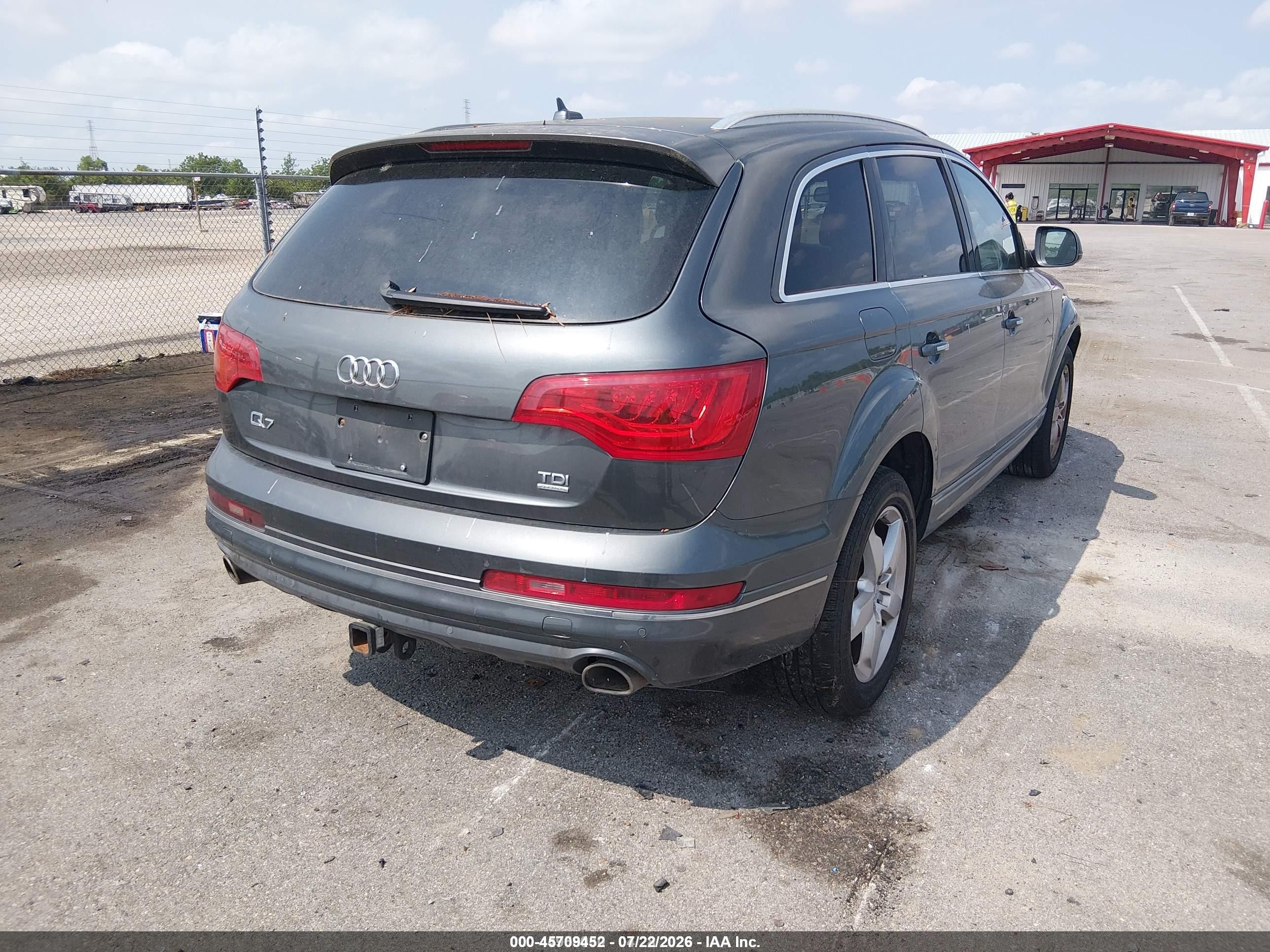 2013 Audi Q7 3.0 Tdi Premium Gray vin: WA1LMAFE9DD014451