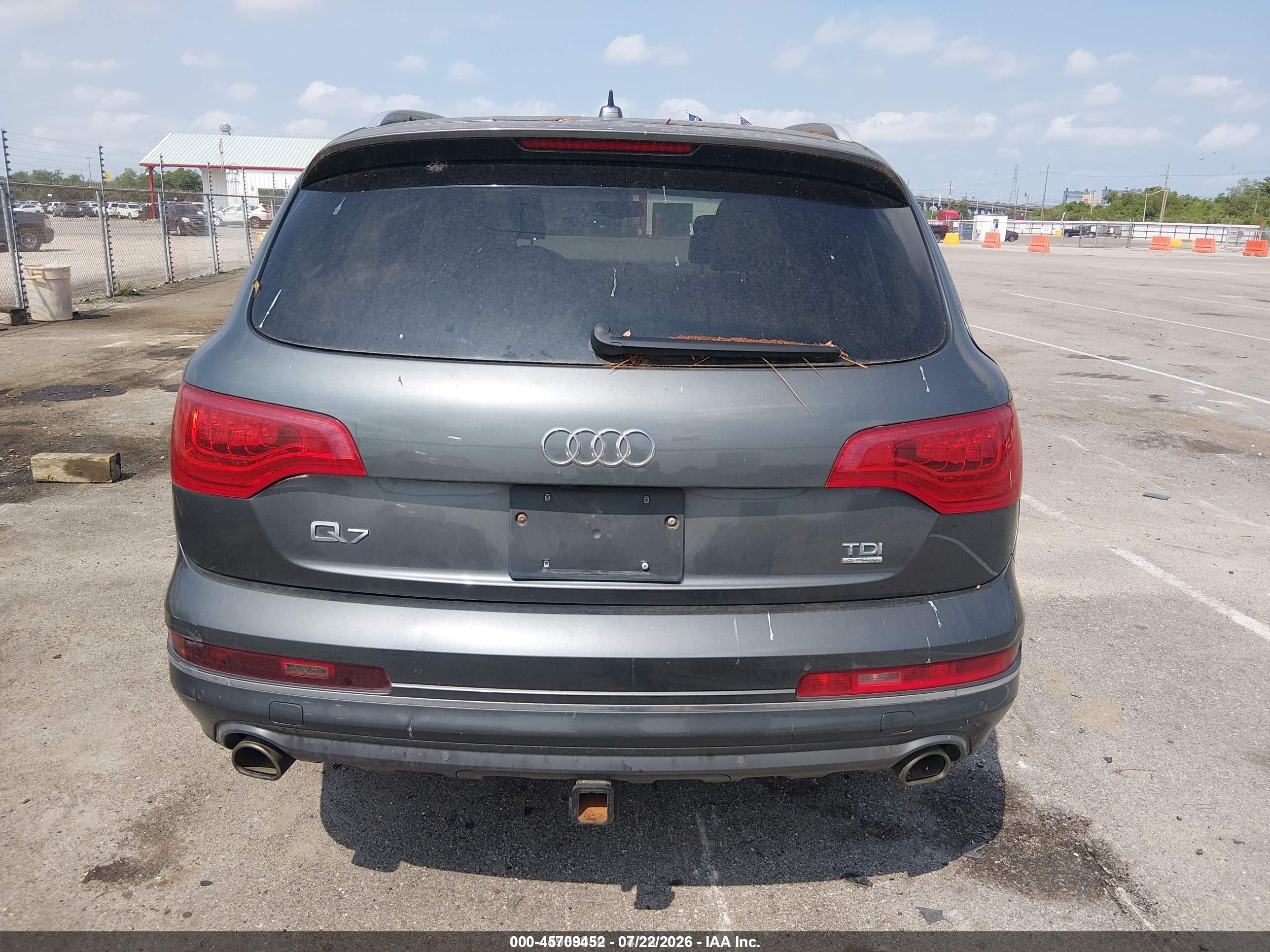 2013 Audi Q7 3.0 Tdi Premium Gray vin: WA1LMAFE9DD014451