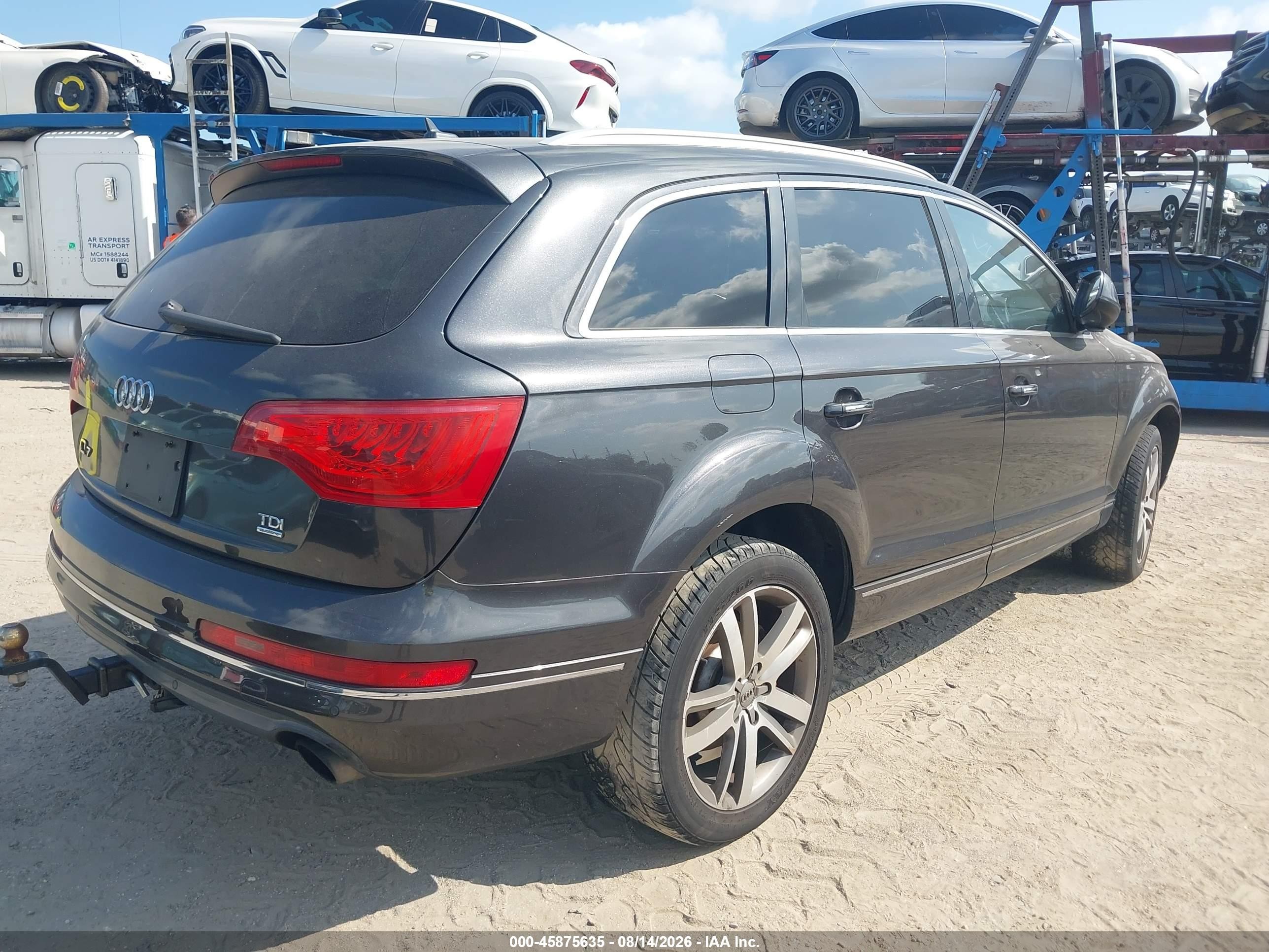 2012 Audi Q7 3.0 Tdi Premium Black vin: WA1LMAFEXCD008902