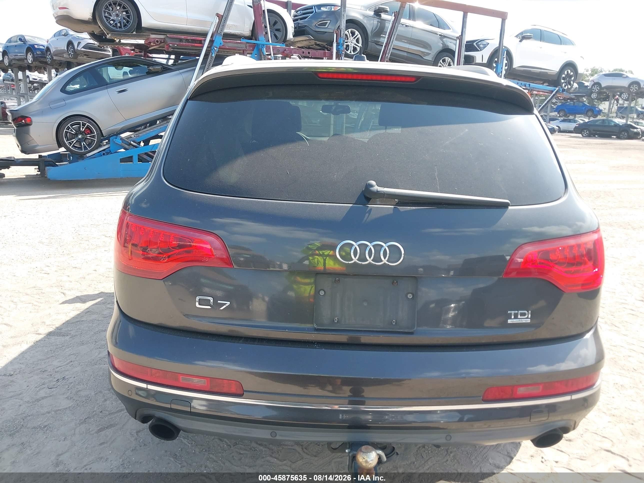 2012 Audi Q7 3.0 Tdi Premium Black vin: WA1LMAFEXCD008902