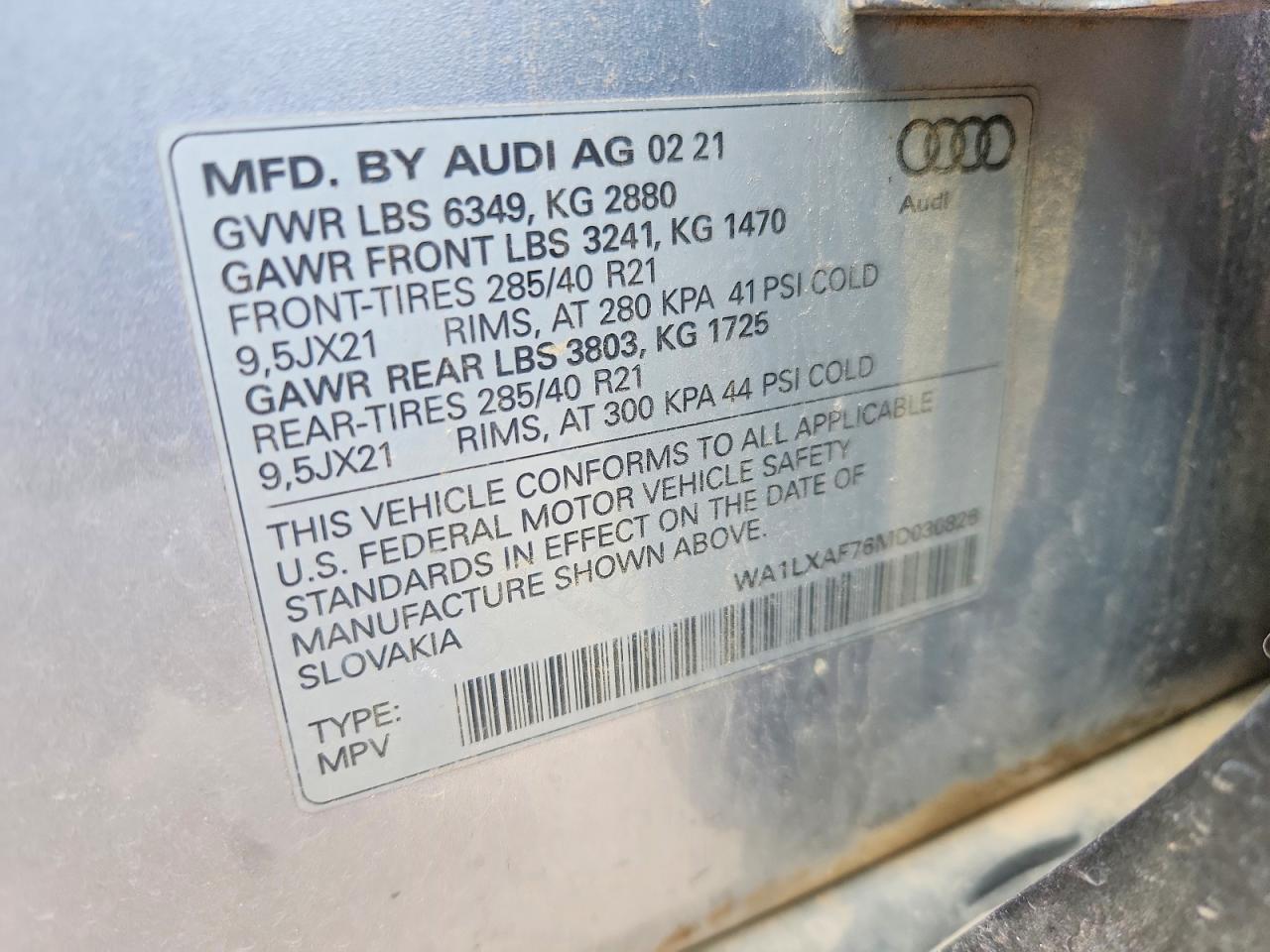 2021 Audi Q7 Premium Plus Серебряный vin: WA1LXAF76MD030826