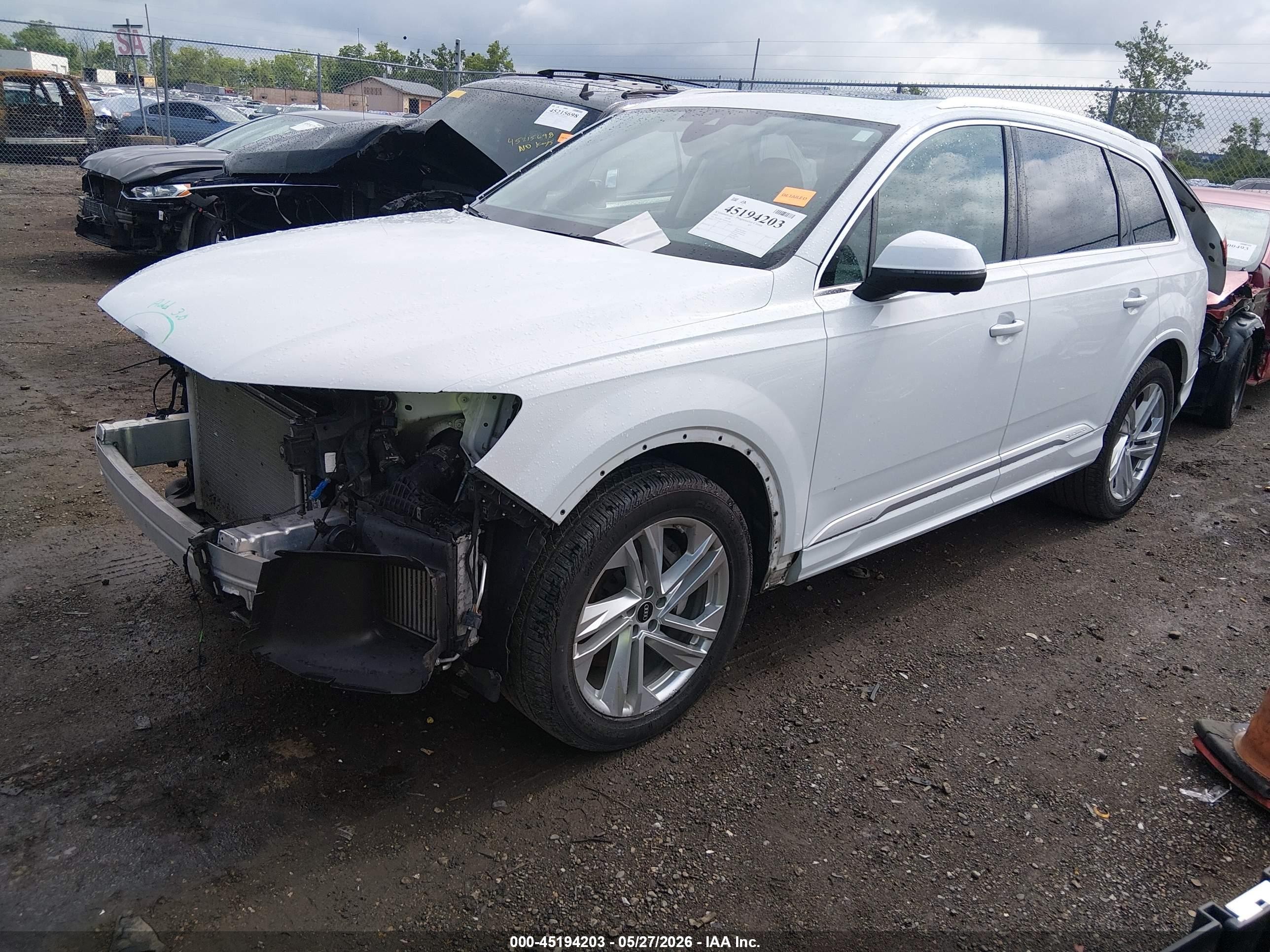 2022 Audi Q7 Premium Plus 55 Tfsi Quattro Tiptronic White vin: WA1LXBF71ND021782