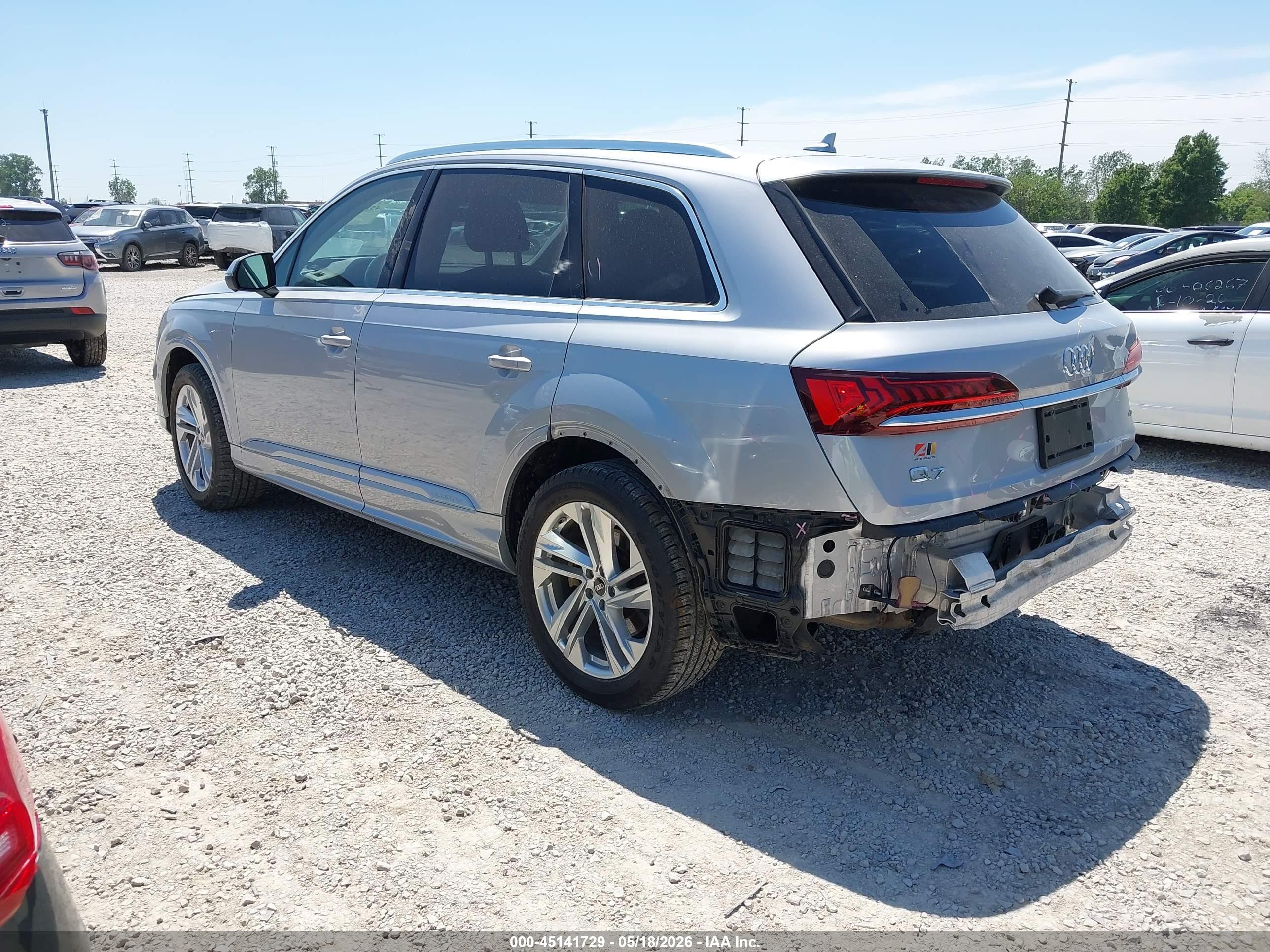 2022 Audi Q7 Premium Plus 55 Tfsi Quattro Tiptronic Silver vin: WA1LXBF72ND010208