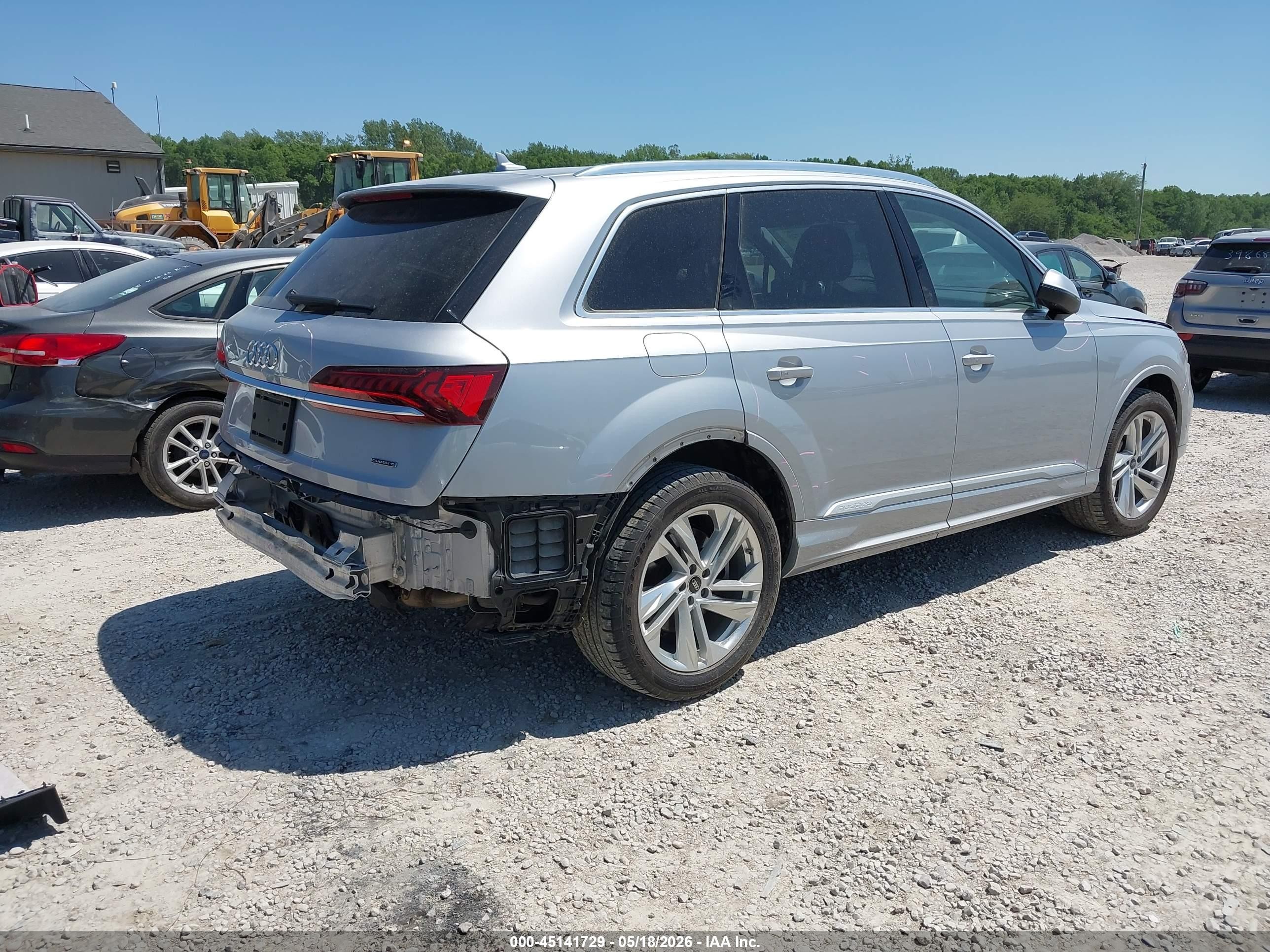2022 Audi Q7 Premium Plus 55 Tfsi Quattro Tiptronic Silver vin: WA1LXBF72ND010208
