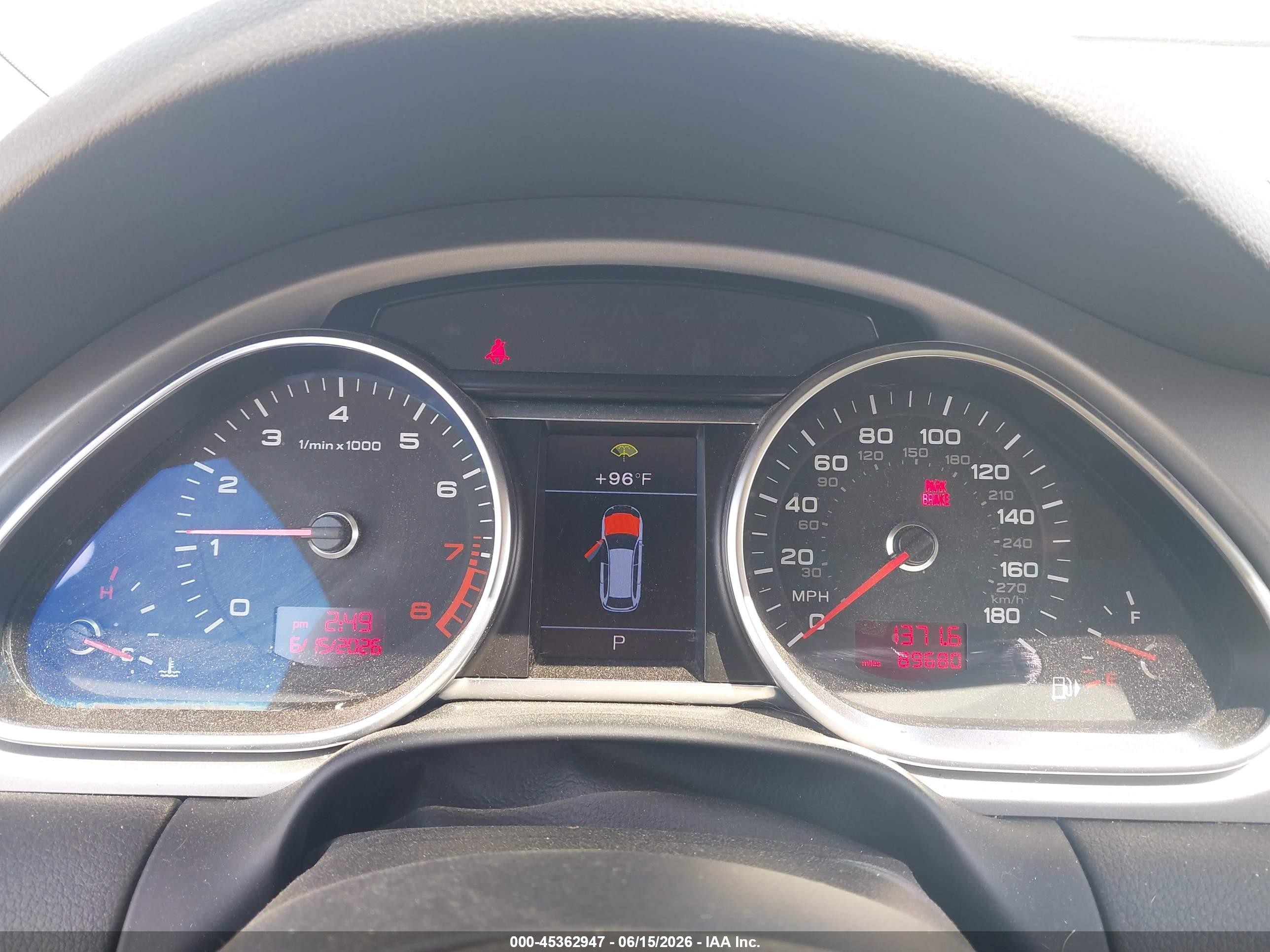 2010 Audi Q7 3.6 Premium Gray vin: WA1LYBFE1AD008133
