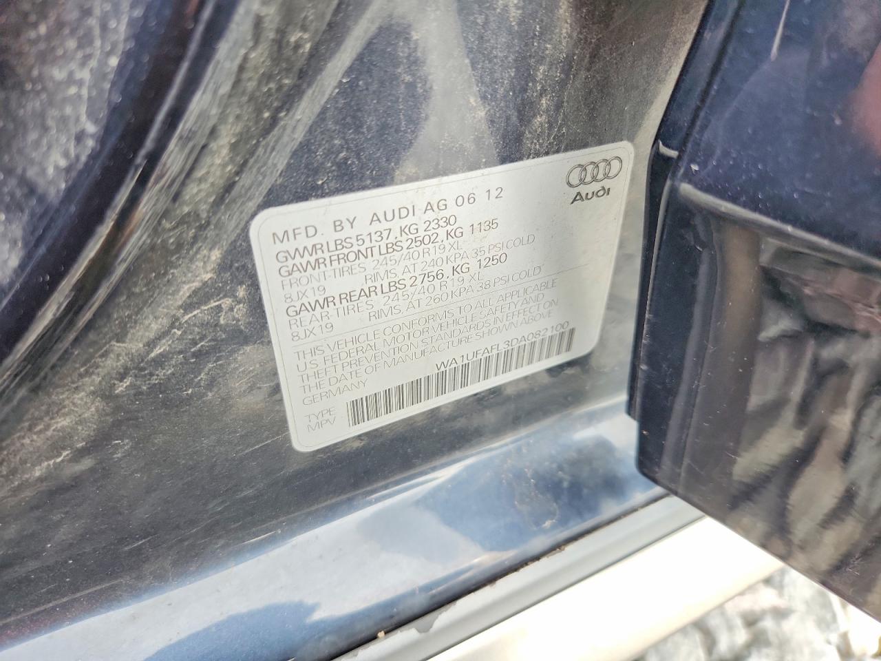 2013 Audi A4 Allroad Premium Plus Синий vin: WA1UFAFL3DA082100