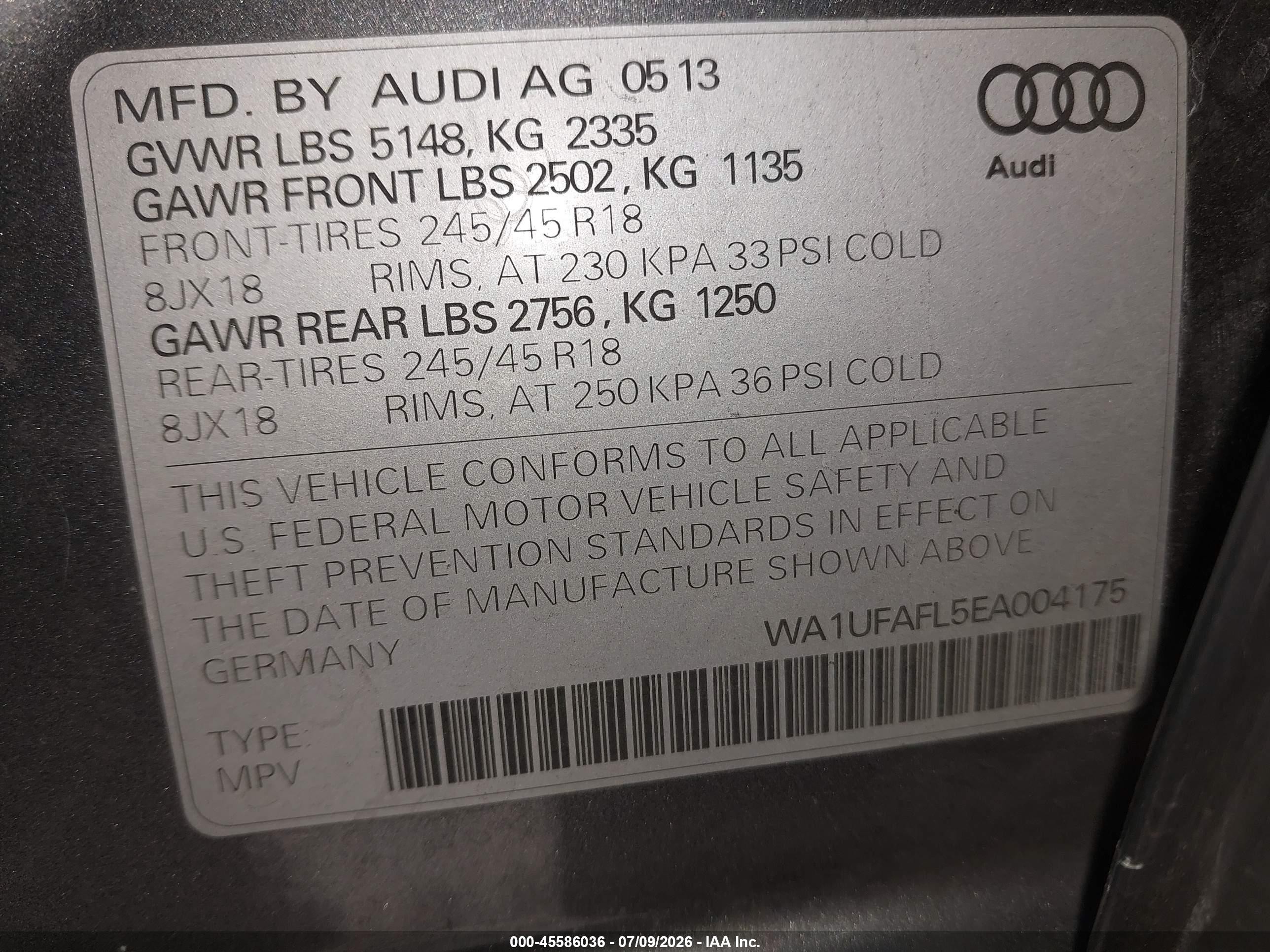 2014 Audi Allroad 2.0t Premium Gray vin: WA1UFAFL5EA004175