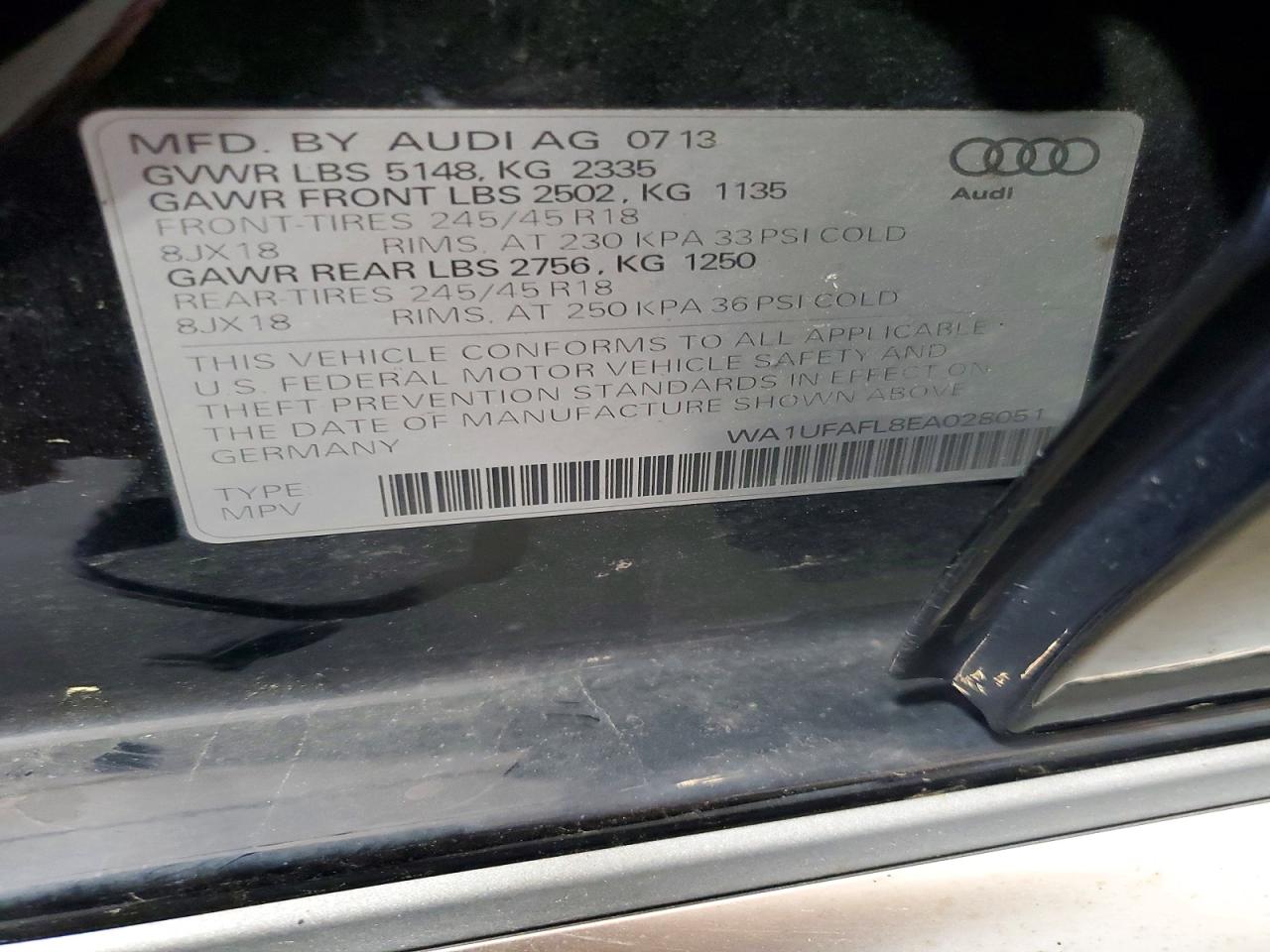 2014 Audi A4 Allroad Premium Plus Black vin: WA1UFAFL8EA028051