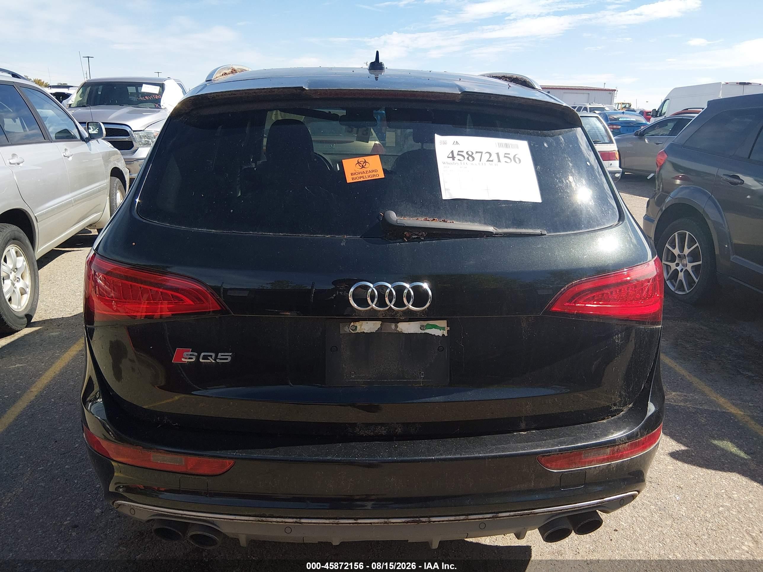 2014 Audi Sq5 3.0t Premium Plus Black vin: WA1VGAFP1EA020636