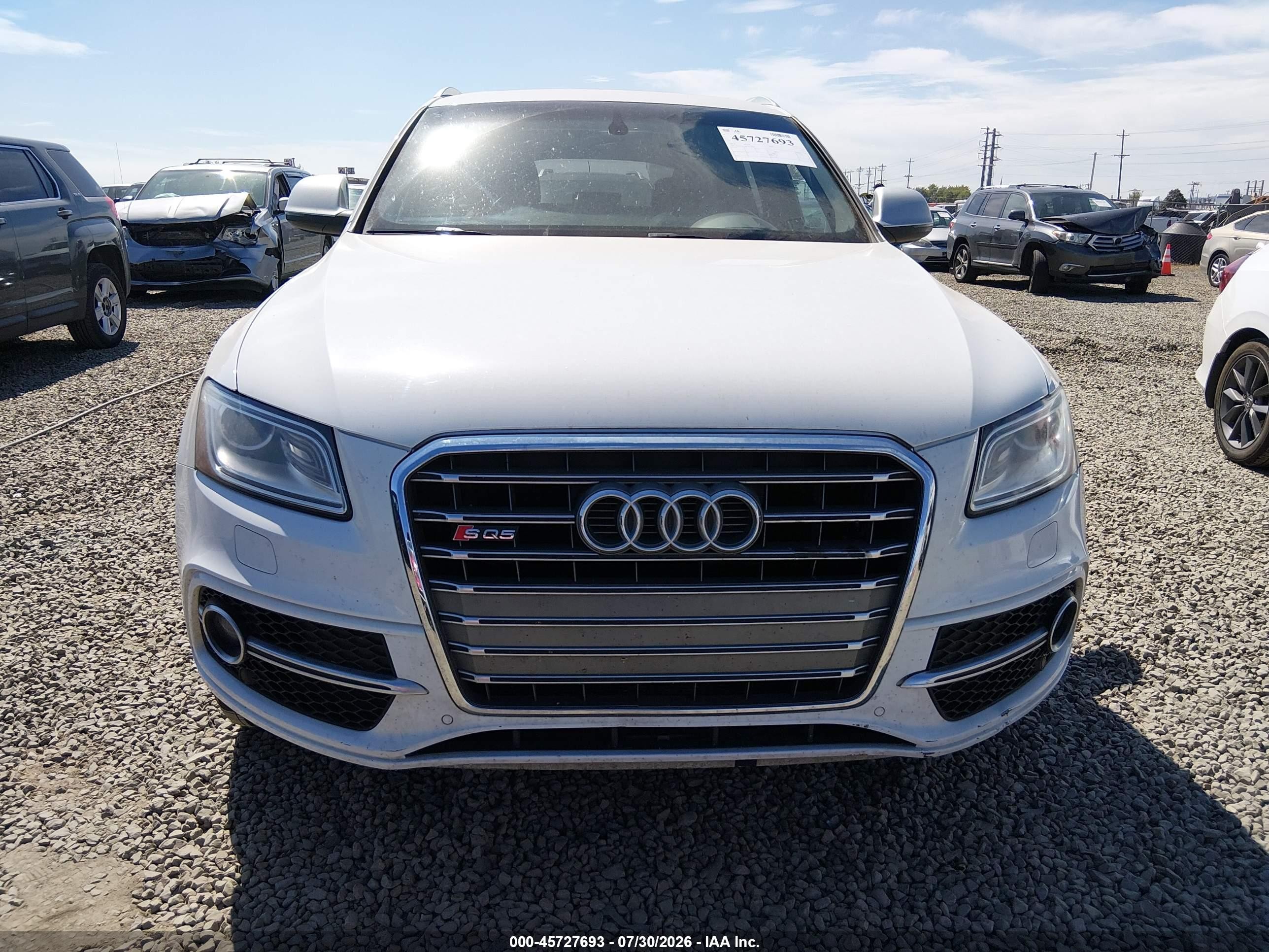 2014 Audi Sq5 3.0t Premium Plus White vin: WA1VGBFP8EA033860