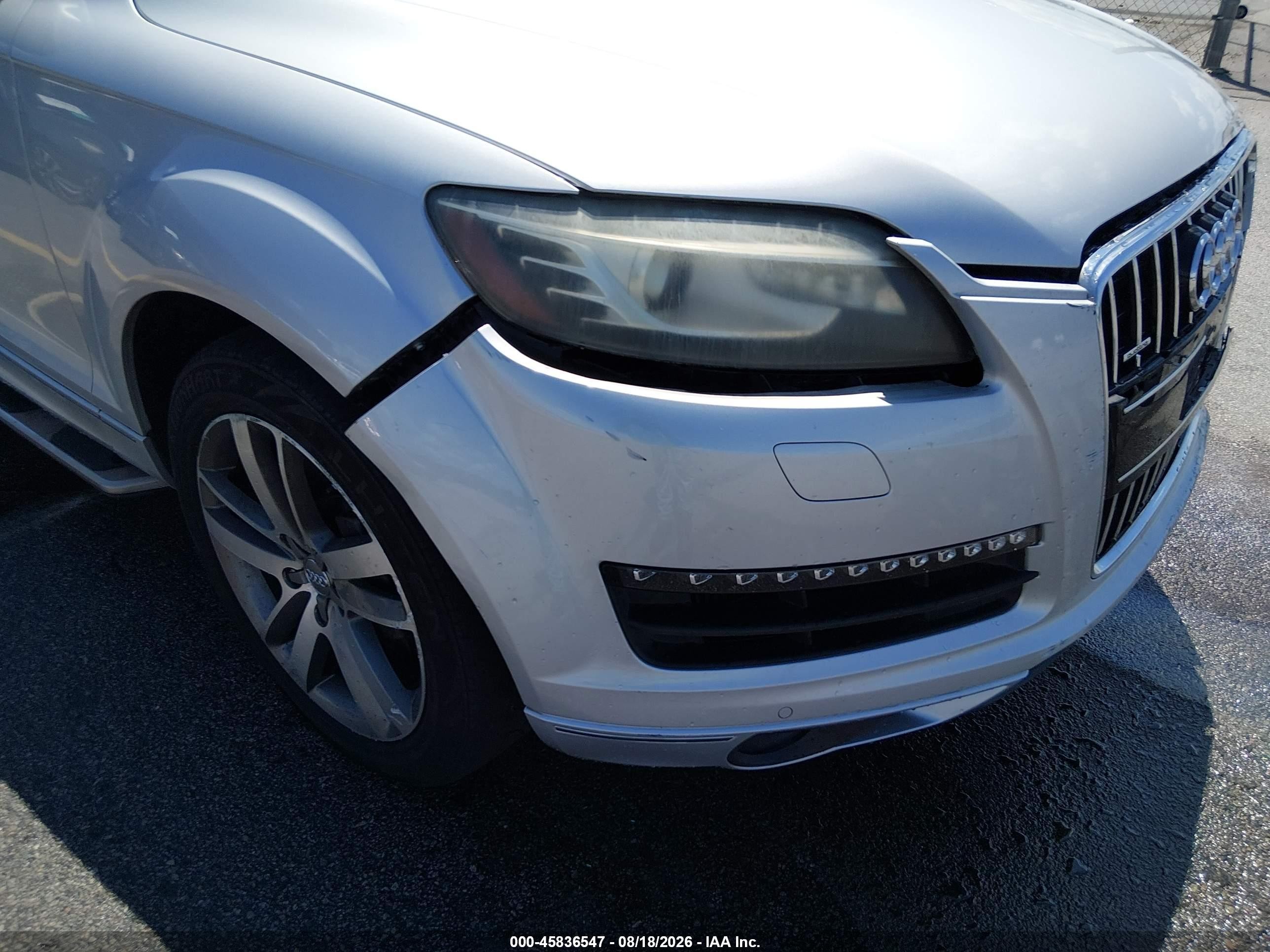2012 Audi Q7 3.0 Tdi Premium Silver vin: WA1VMAFE9CD010553
