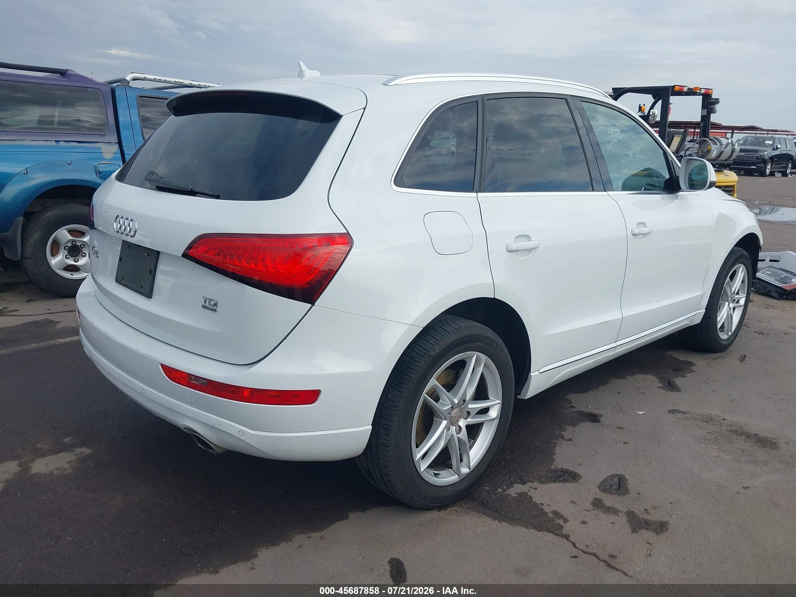 2014 Audi Q5 3.0 Tdi Premium Plus White vin: WA1VMAFP2EA113576