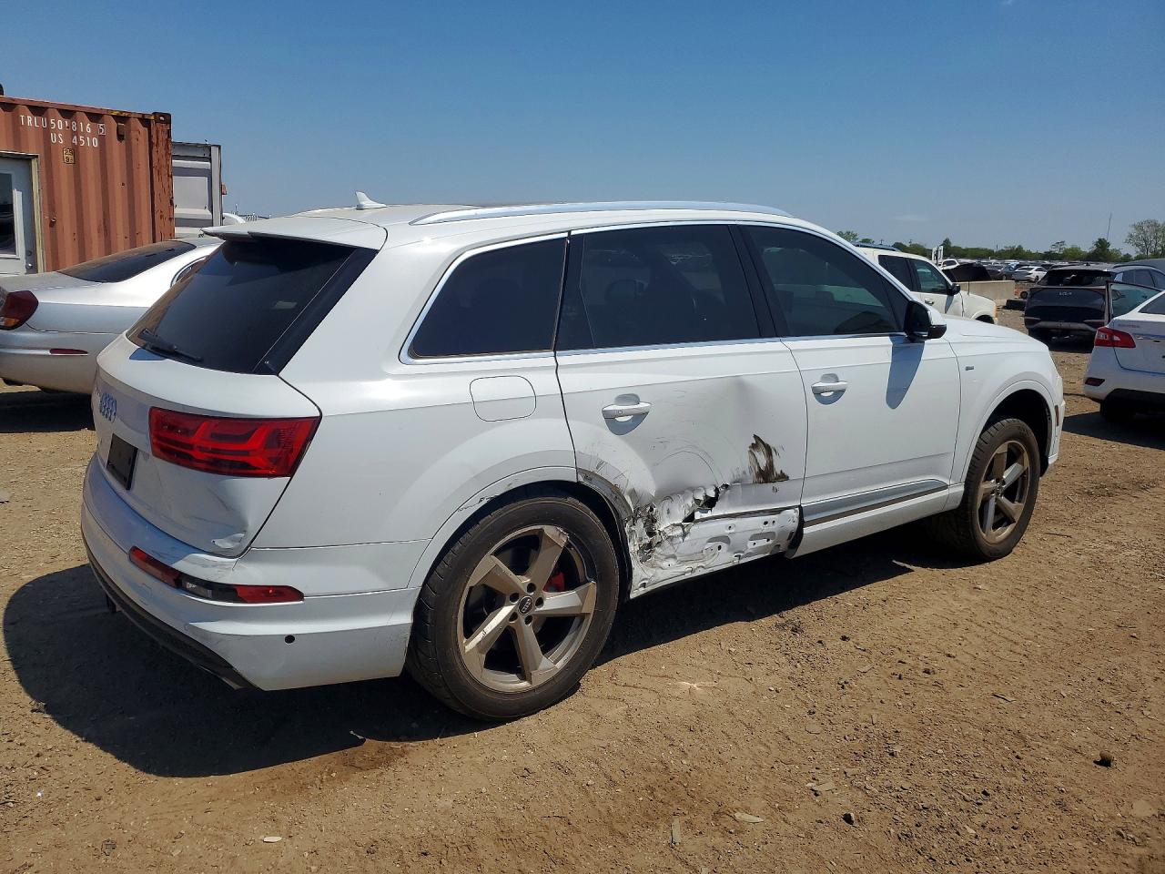 2019 Audi Q7 Technik S-line Белый vin: WA1WABF78KD009414