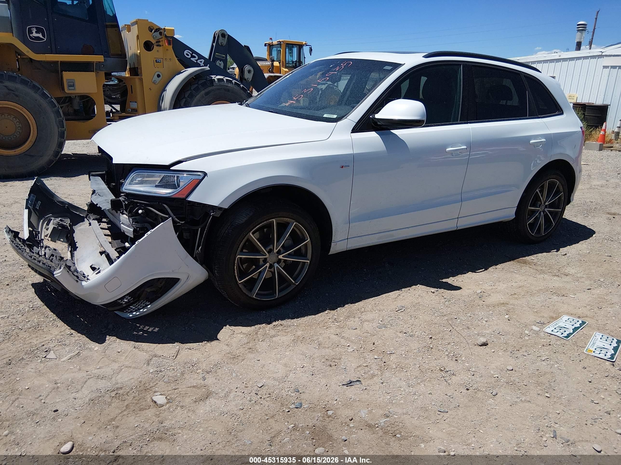2015 Audi Q5 3.0t Premium Plus White vin: WA1WGAFP6FA140213