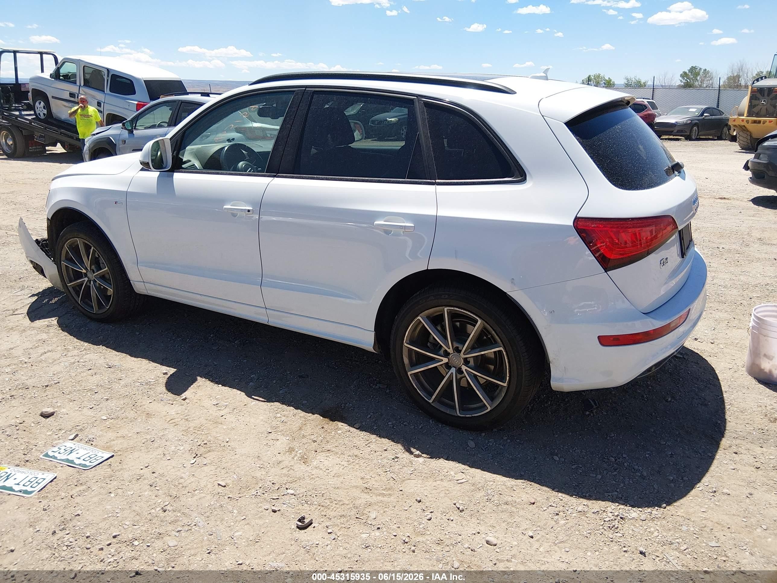2015 Audi Q5 3.0t Premium Plus White vin: WA1WGAFP6FA140213