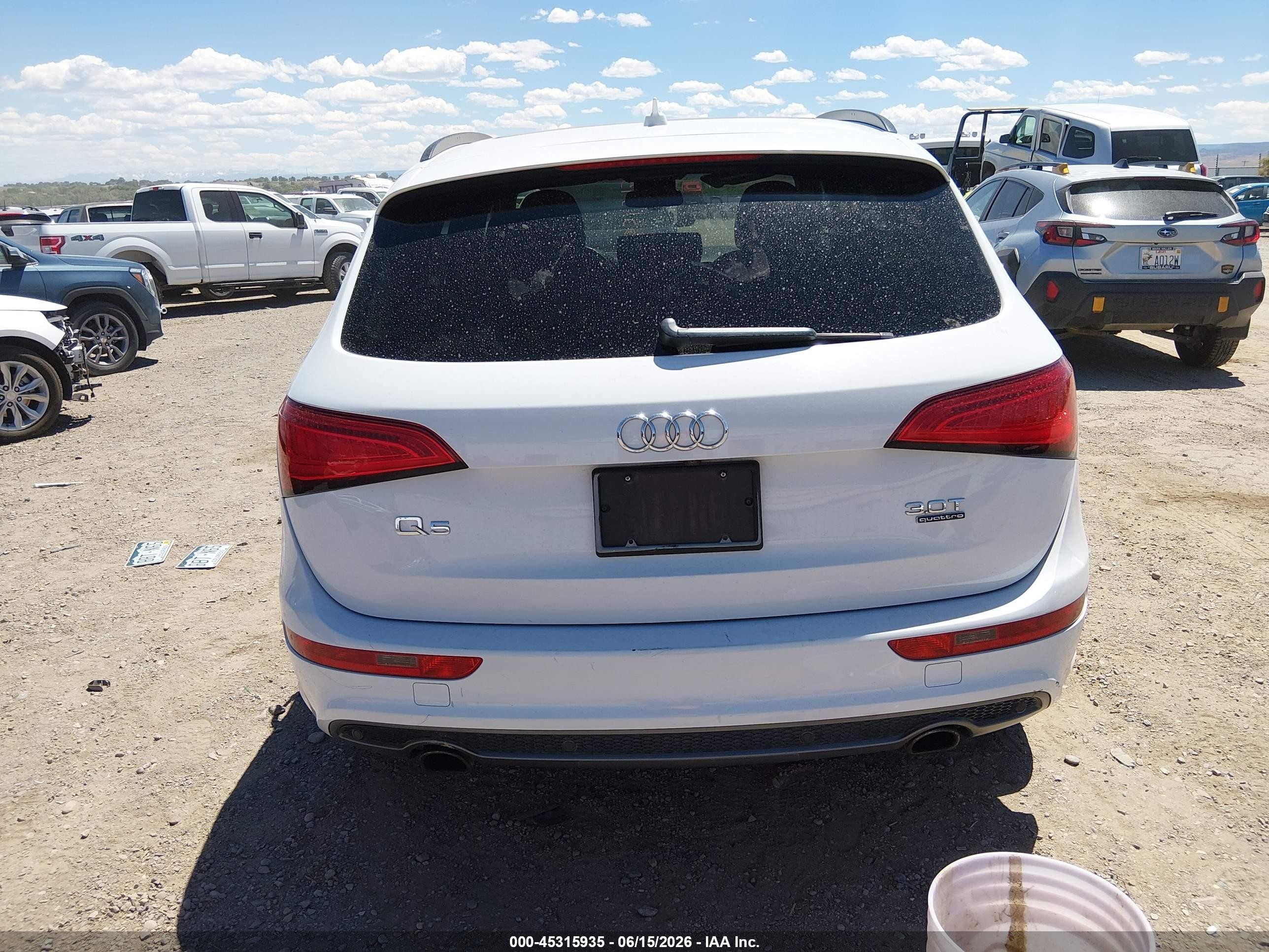 2015 Audi Q5 3.0t Premium Plus White vin: WA1WGAFP6FA140213