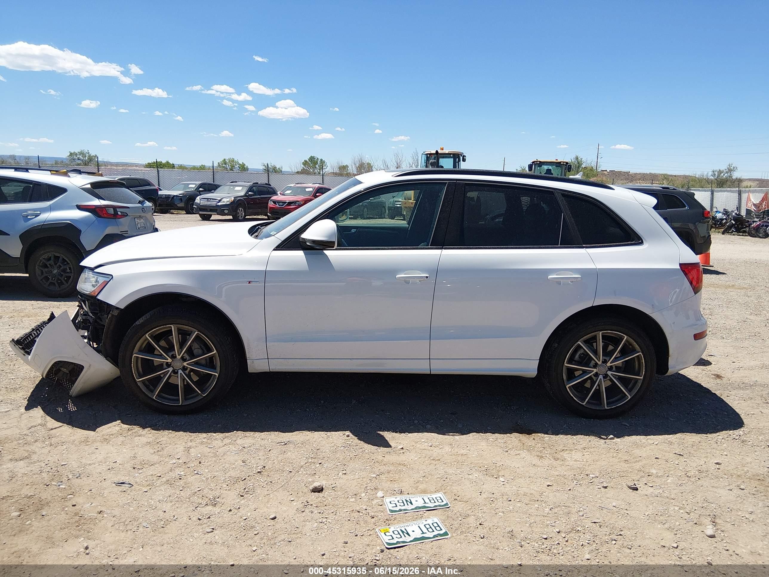 2015 Audi Q5 3.0t Premium Plus White vin: WA1WGAFP6FA140213