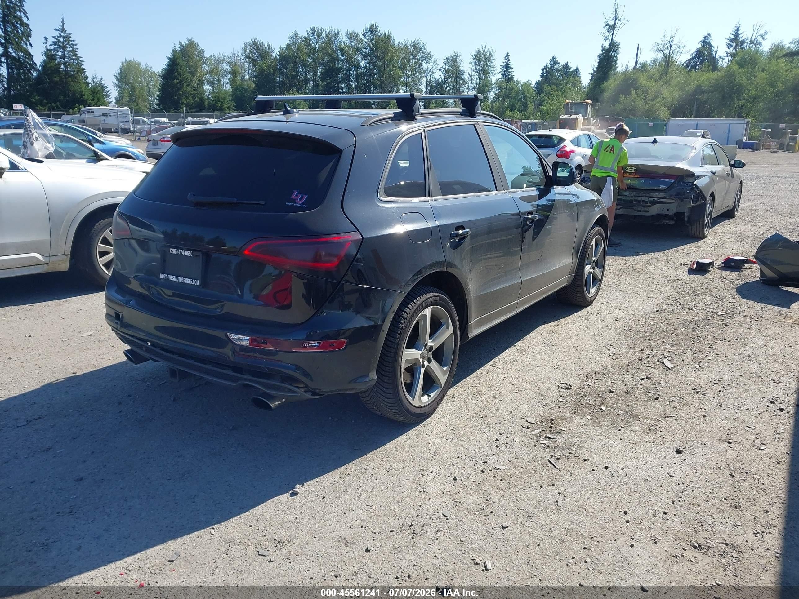 2013 Audi Q5 3.0t Premium Plus Black vin: WA1WGAFP7DA062411