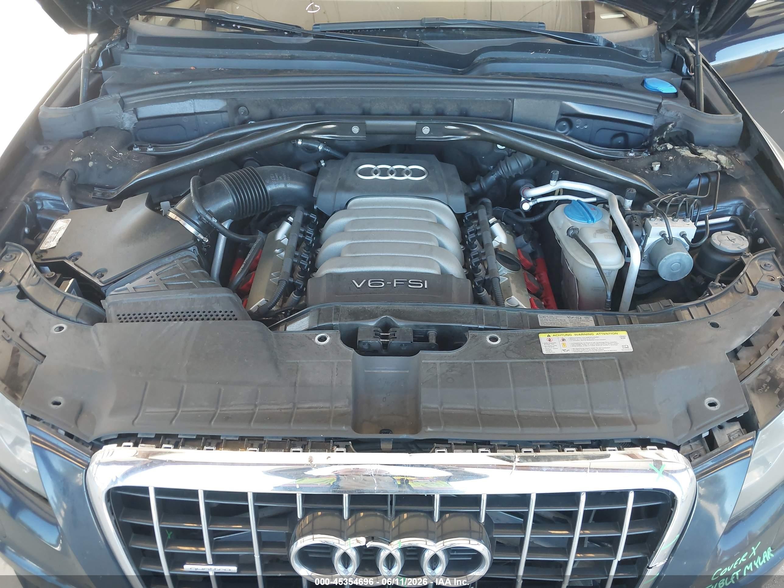 2011 Audi Q5 3.2 Premium Plus Blue vin: WA1WKAFP8BA046052
