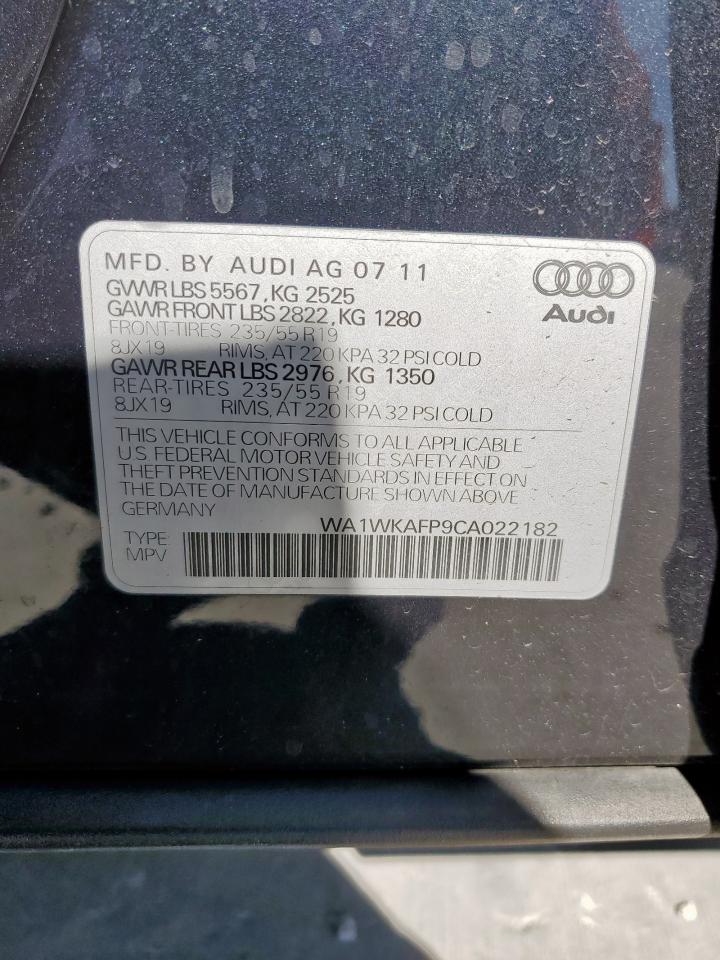 2012 Audi Q5 Prestige Charcoal vin: WA1WKAFP9CA022182