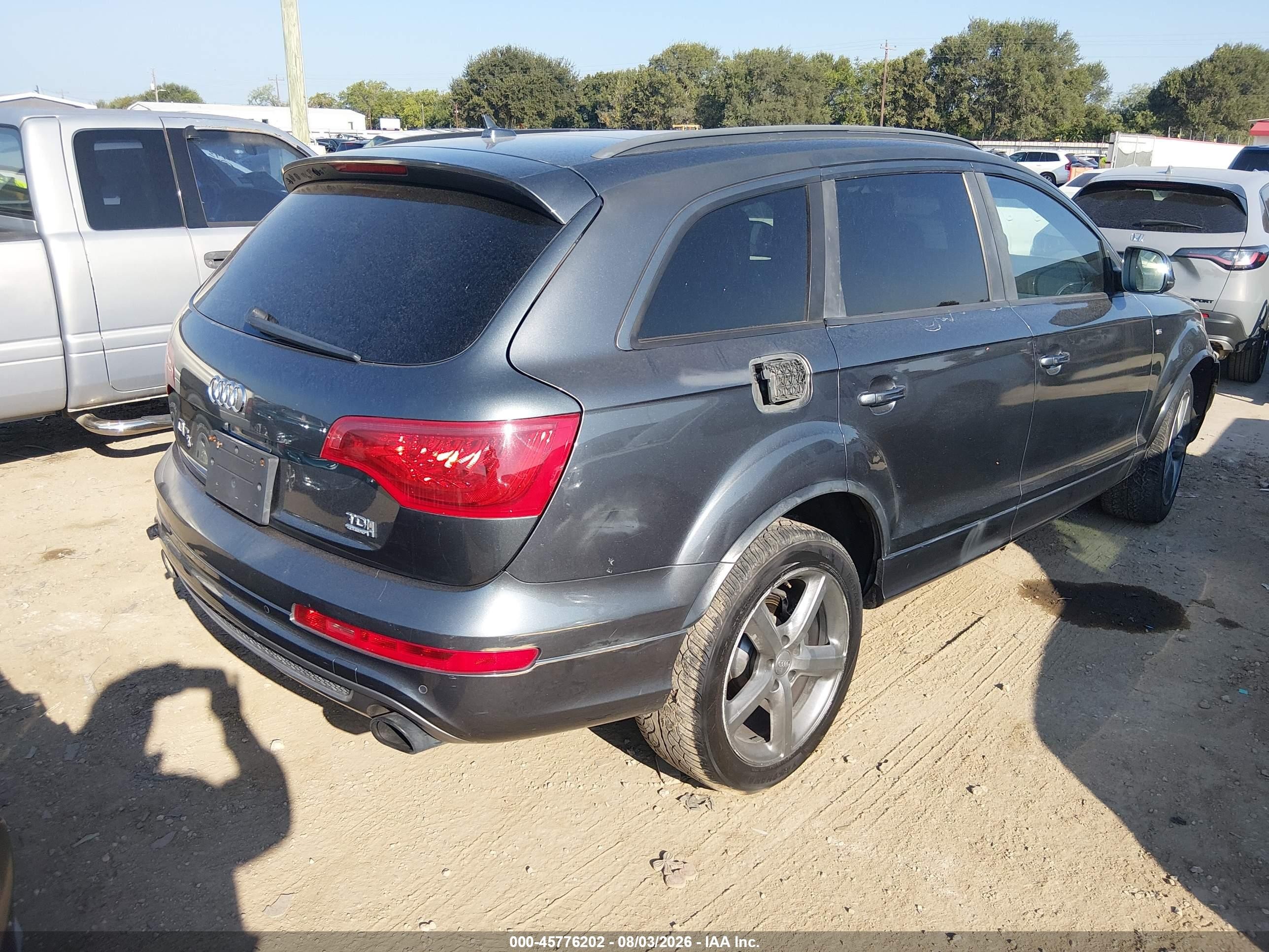 2014 Audi Q7 3.0 Tdi Premium Gray vin: WA1WMAFE7ED002927