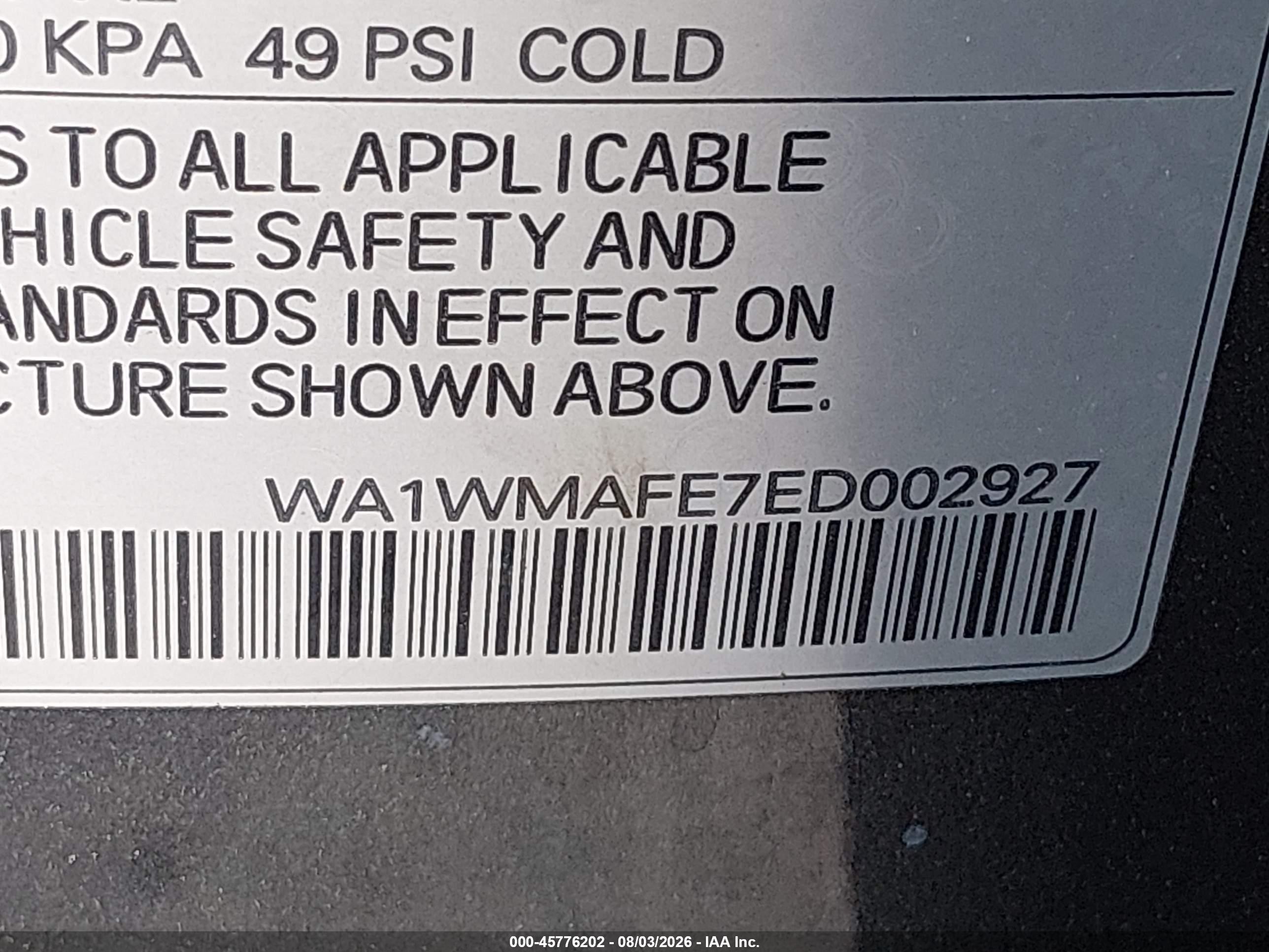 2014 Audi Q7 3.0 Tdi Premium Gray vin: WA1WMAFE7ED002927