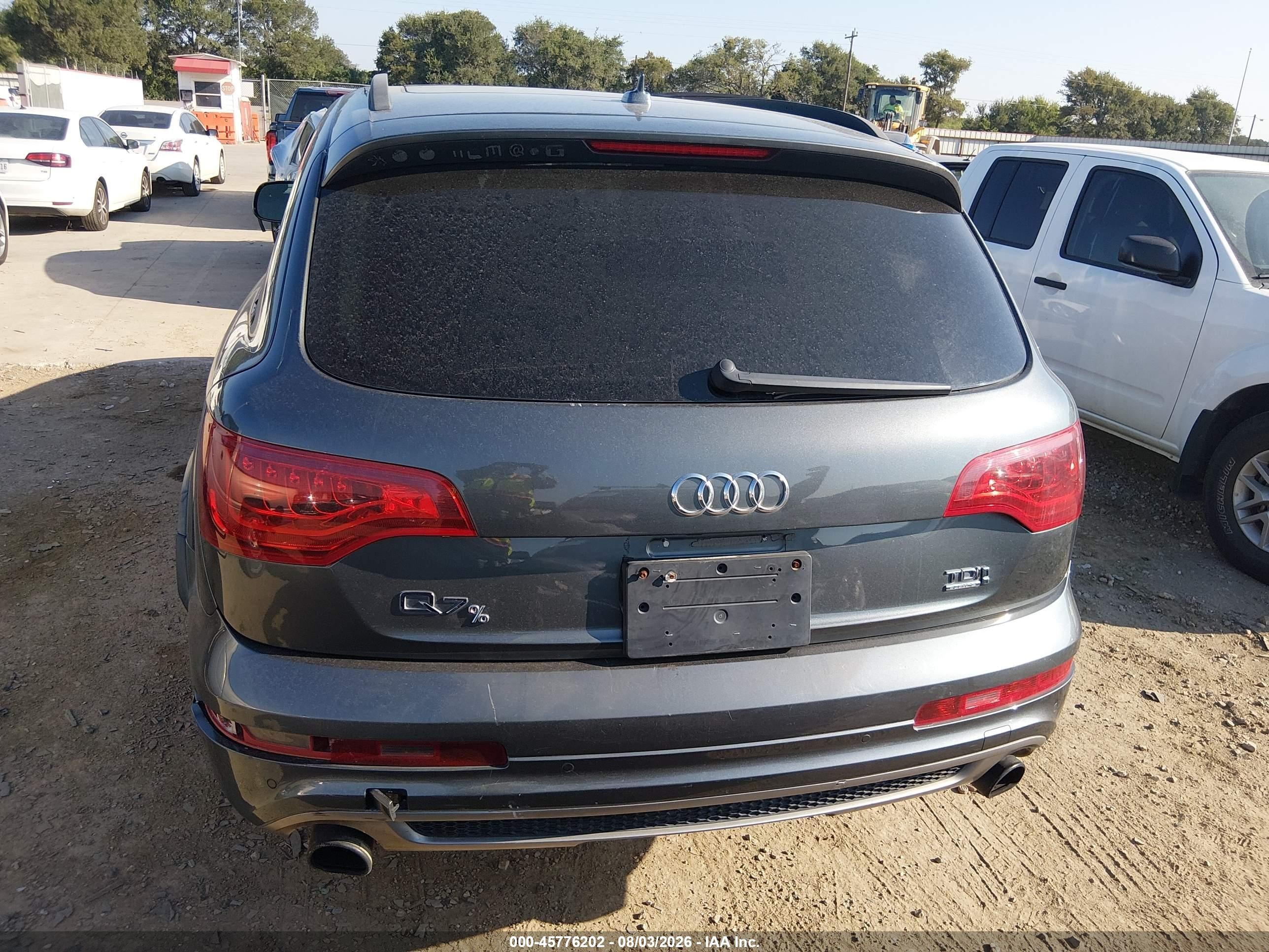 2014 Audi Q7 3.0 Tdi Premium Gray vin: WA1WMAFE7ED002927