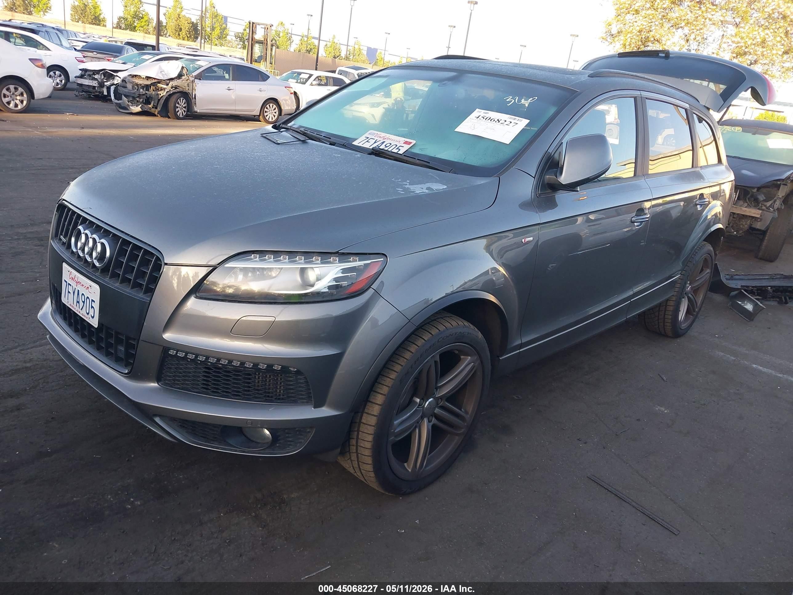 2014 Audi Q7 3.0 Tdi Premium Gray vin: WA1WMAFE9ED020135
