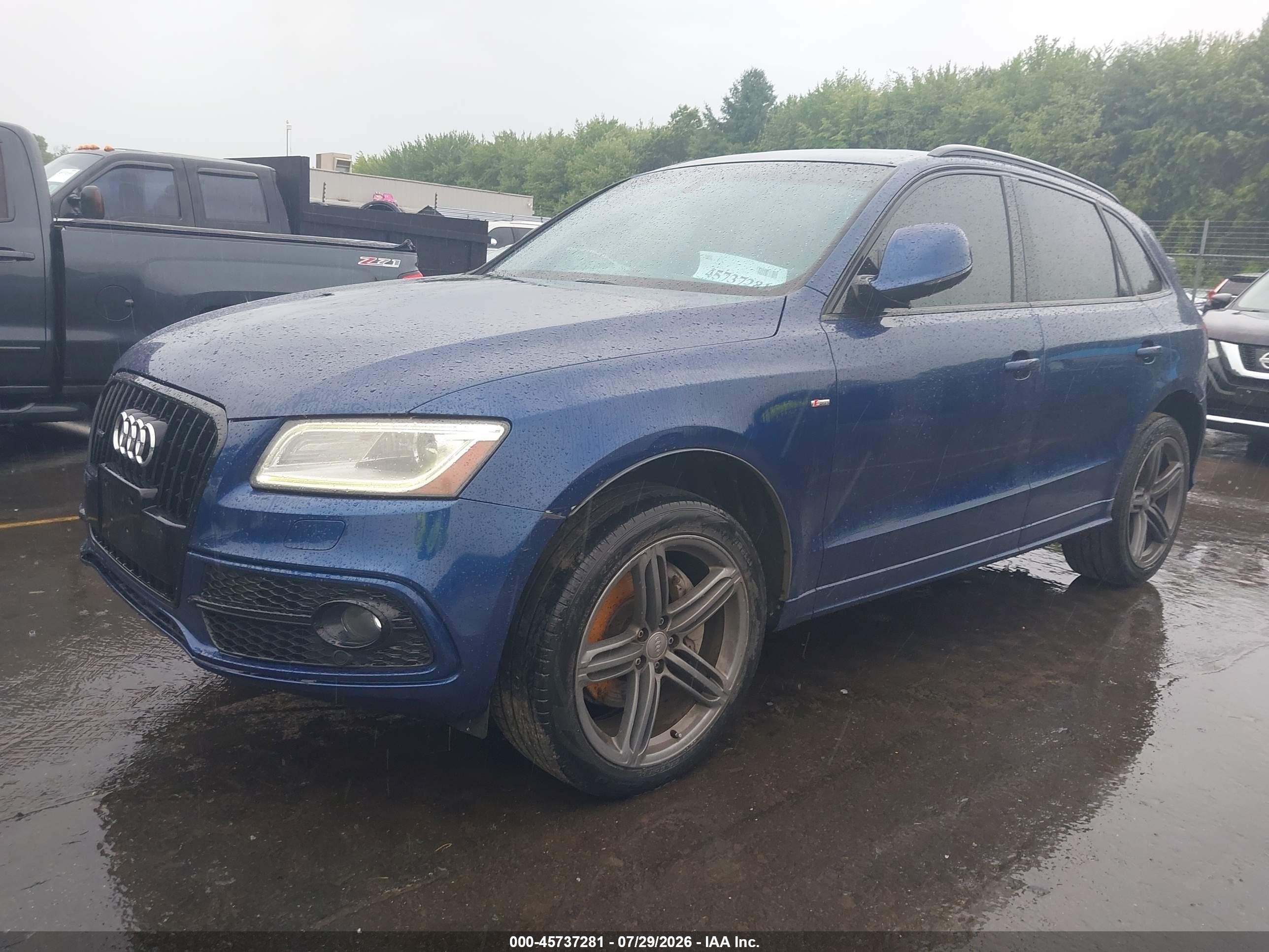 2015 Audi Q5 3.0 Tdi Premium Plus Blue vin: WA1WMBFP4FA090975
