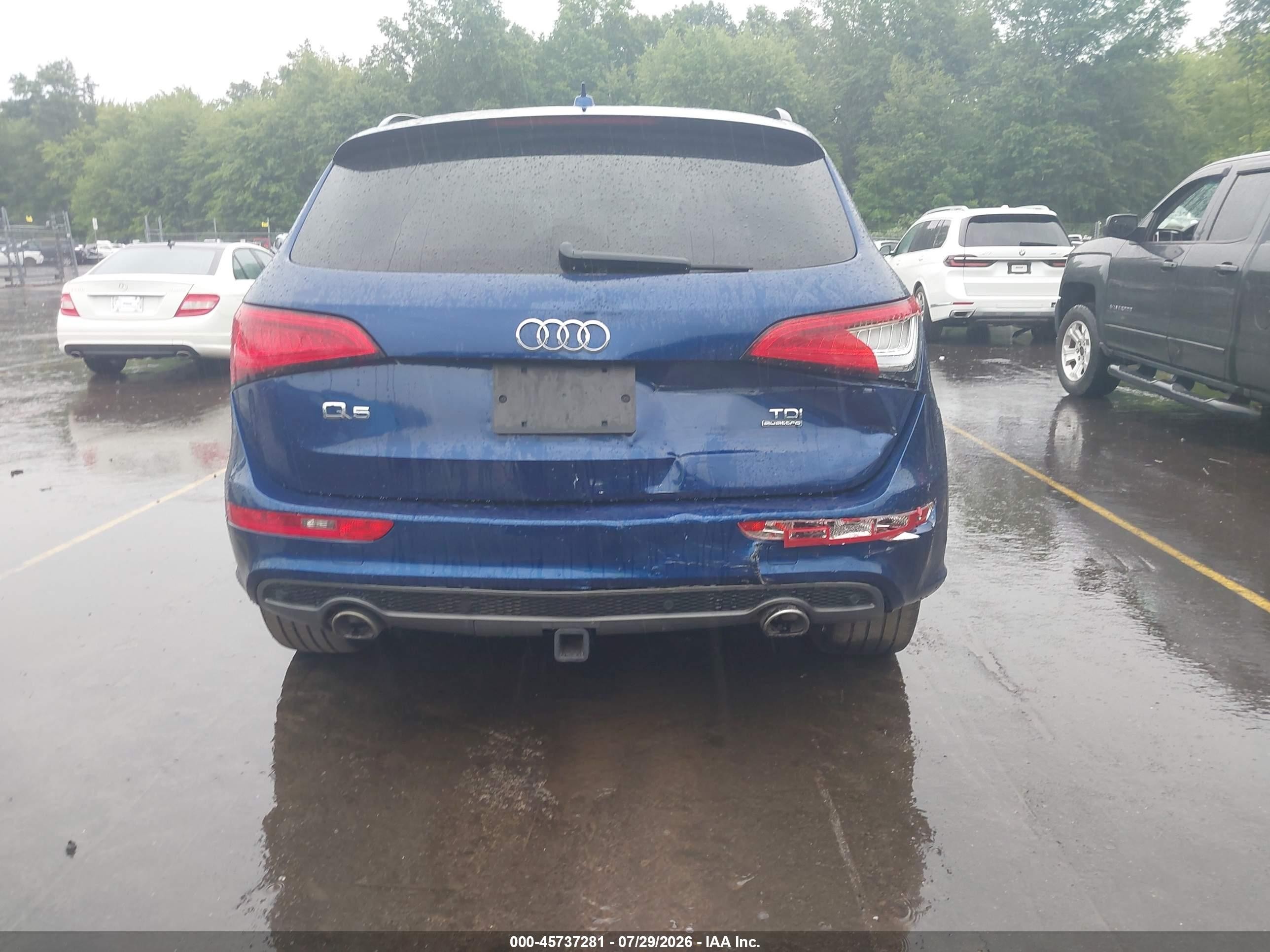 2015 Audi Q5 3.0 Tdi Premium Plus Blue vin: WA1WMBFP4FA090975