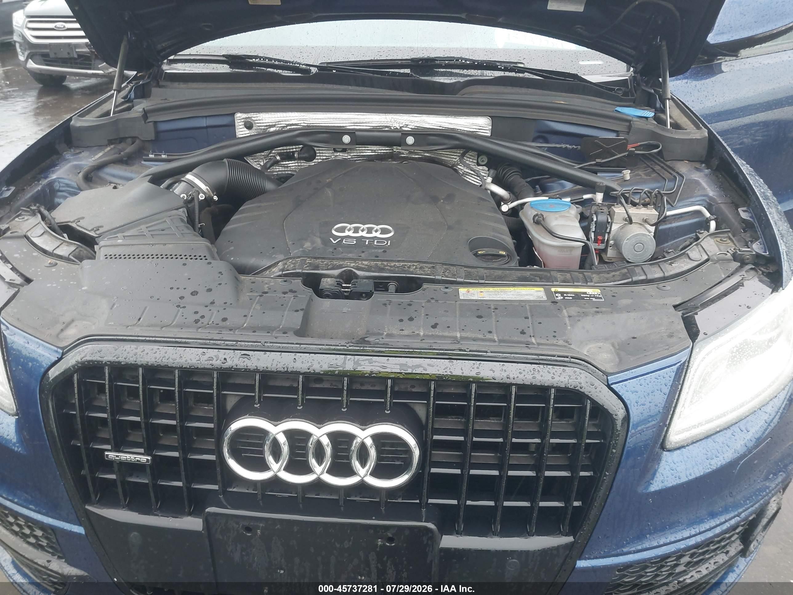 2015 Audi Q5 3.0 Tdi Premium Plus Blue vin: WA1WMBFP4FA090975