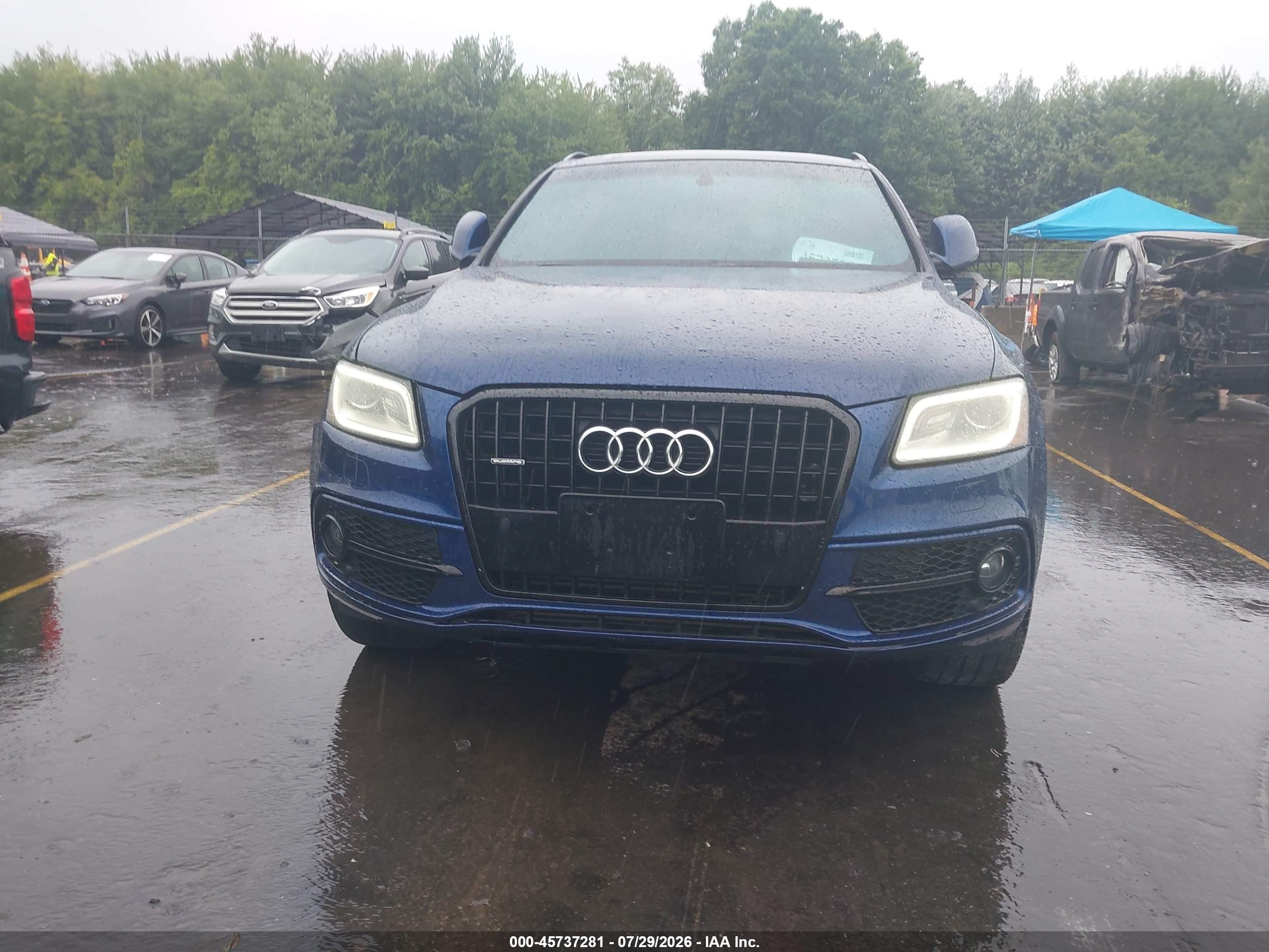 2015 Audi Q5 3.0 Tdi Premium Plus Blue vin: WA1WMBFP4FA090975